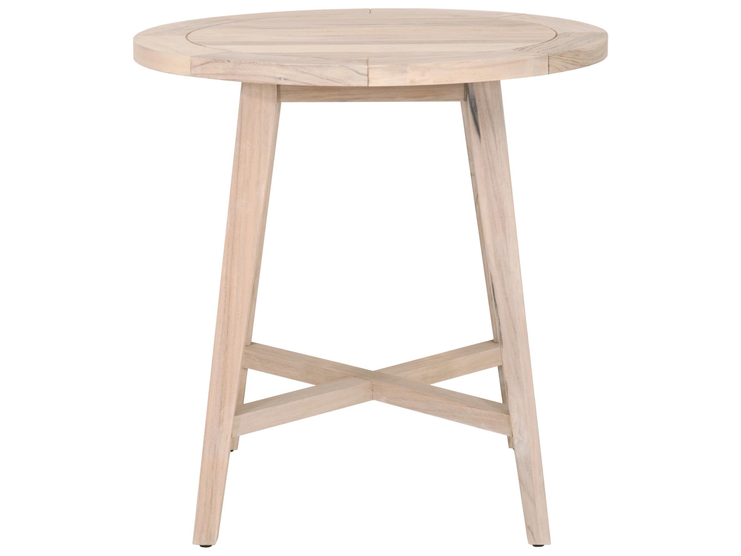 Luxecor Respite Outdoor Gray Teak Round Counter Table