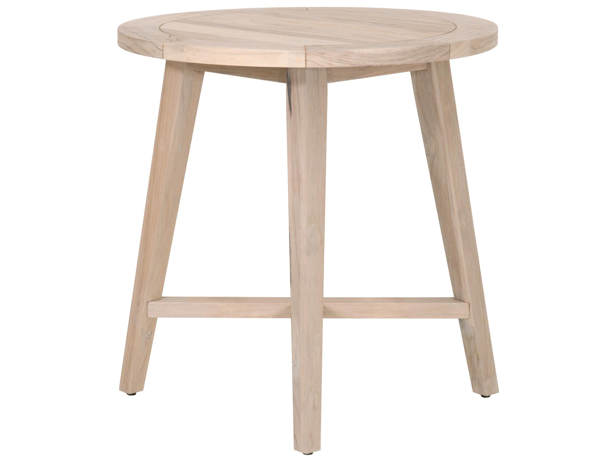 Luxecor Respite Outdoor Gray Teak Round Counter Table