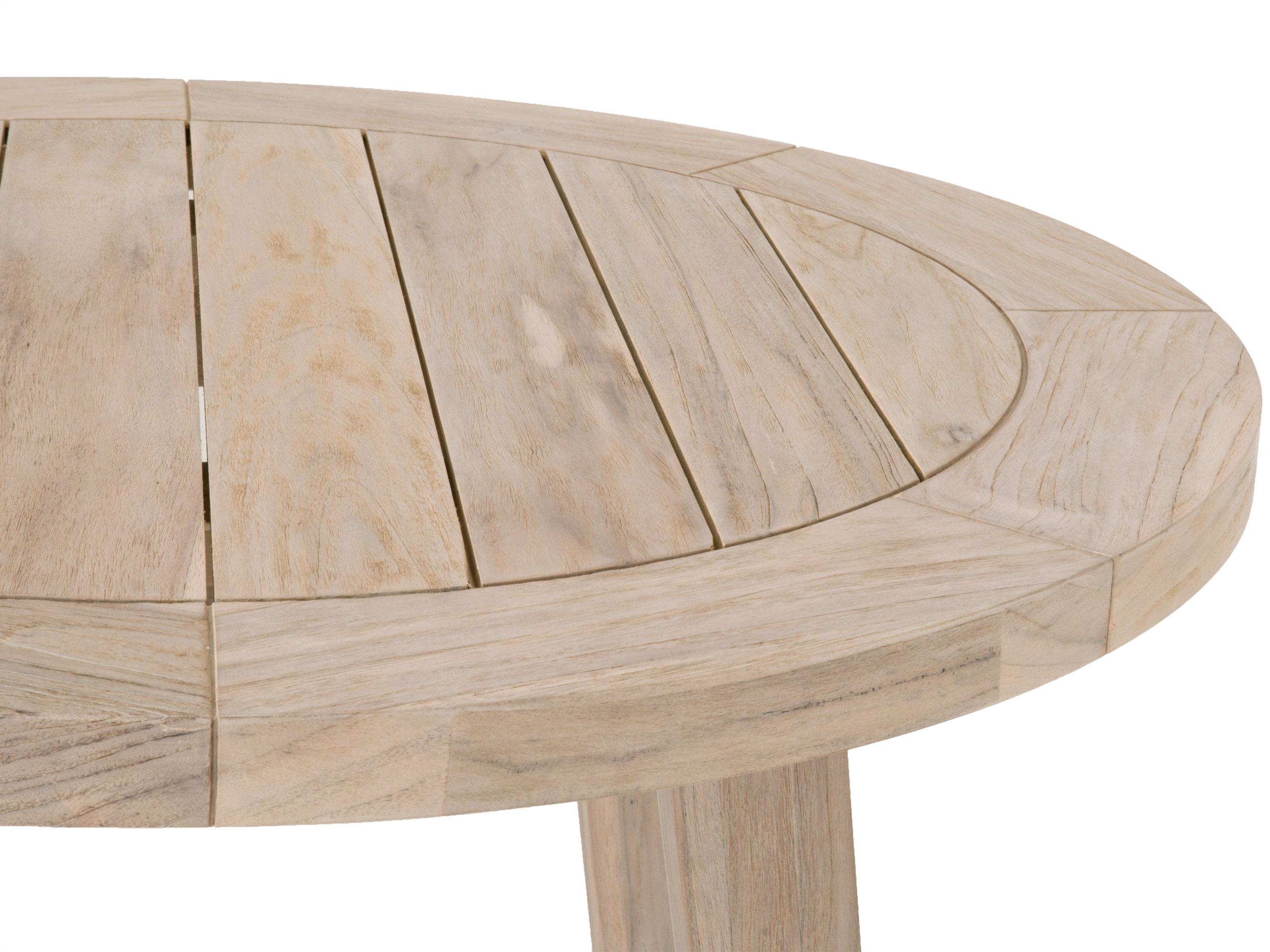 Luxecor Respite Outdoor Gray Teak Round Counter Table