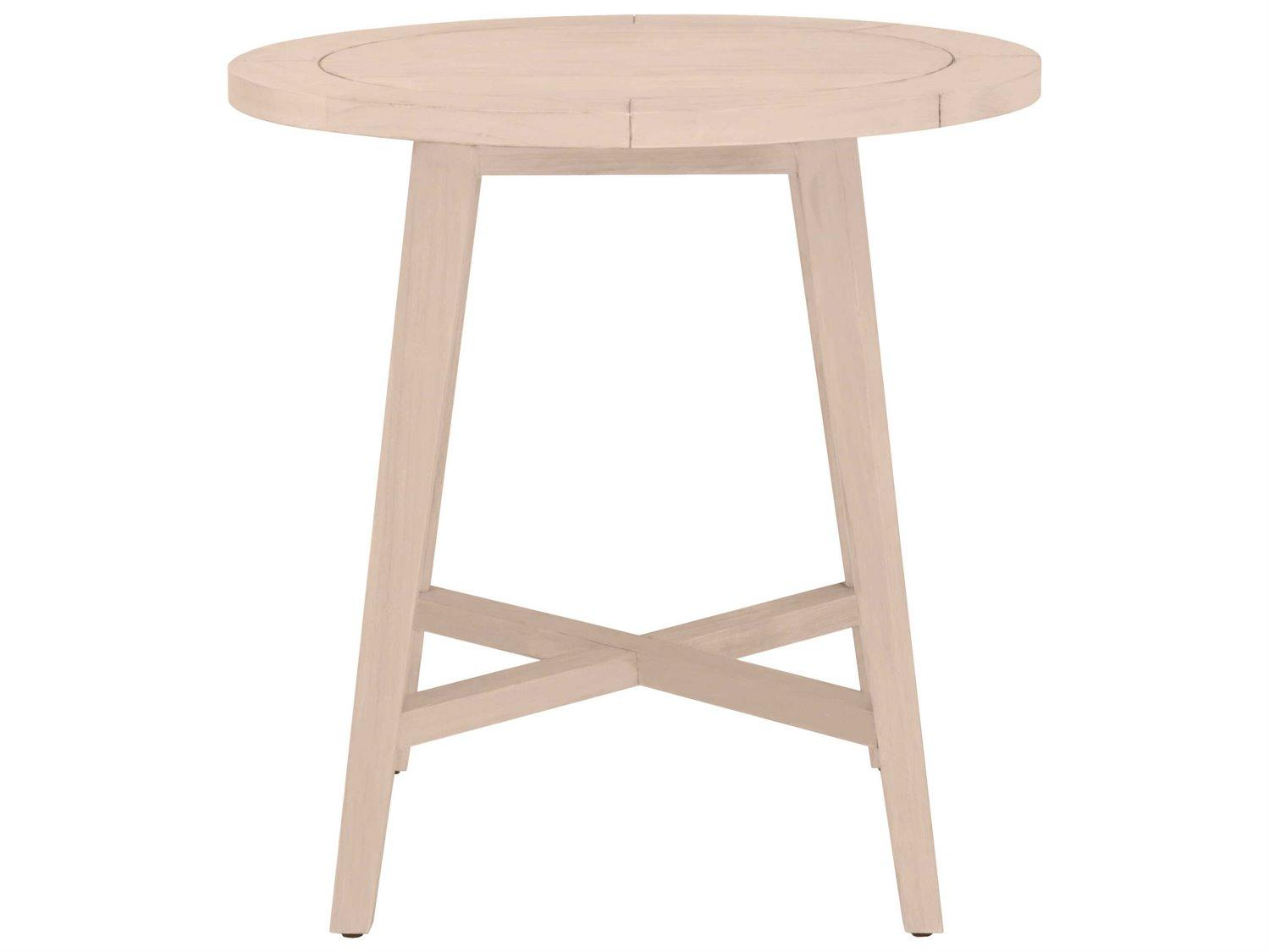 Essentials for Living Woven-Outdoor Wood Round Counter Table