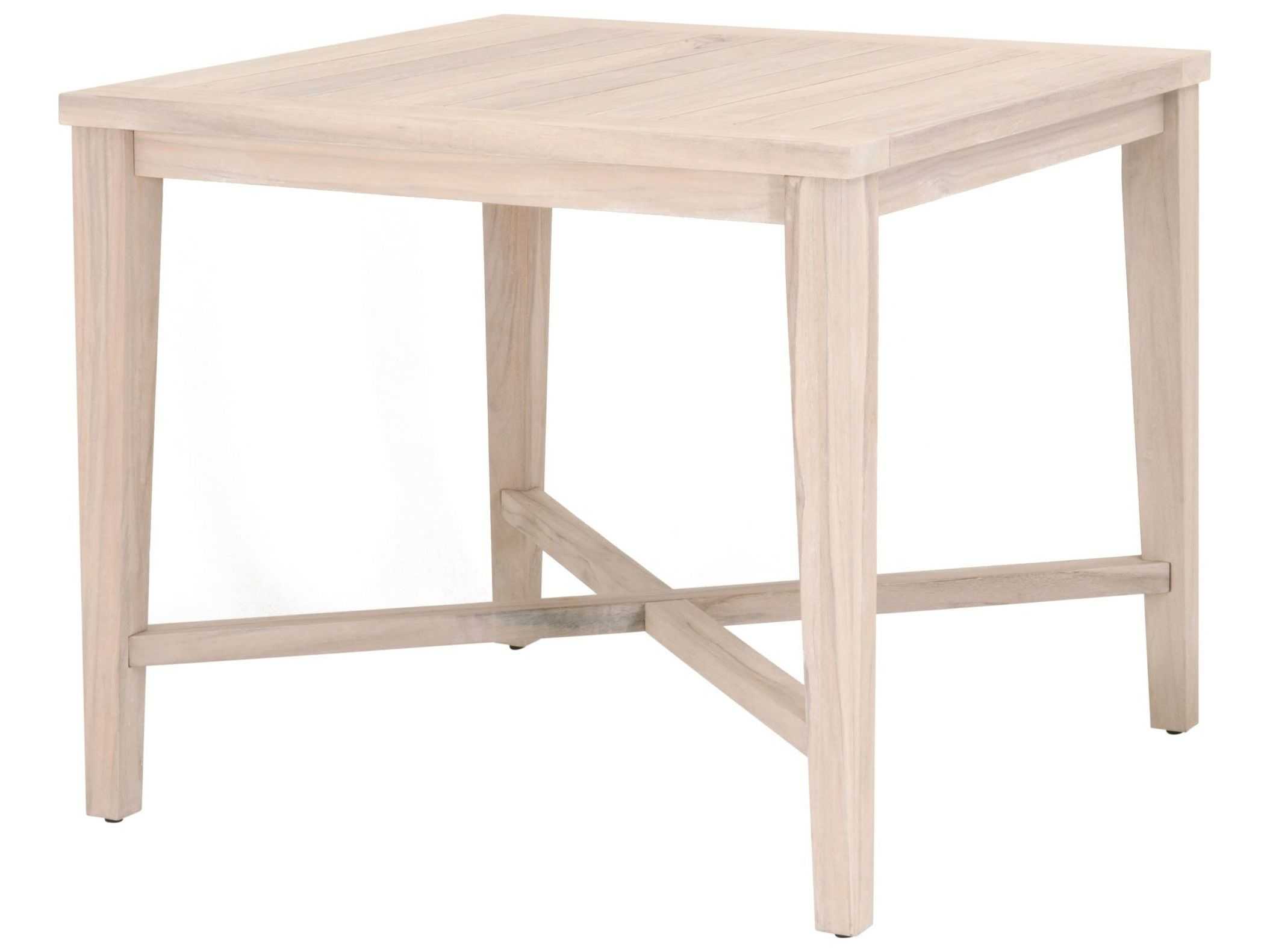 Luxecor Respite Outdoor Gray Teak Square Counter Table