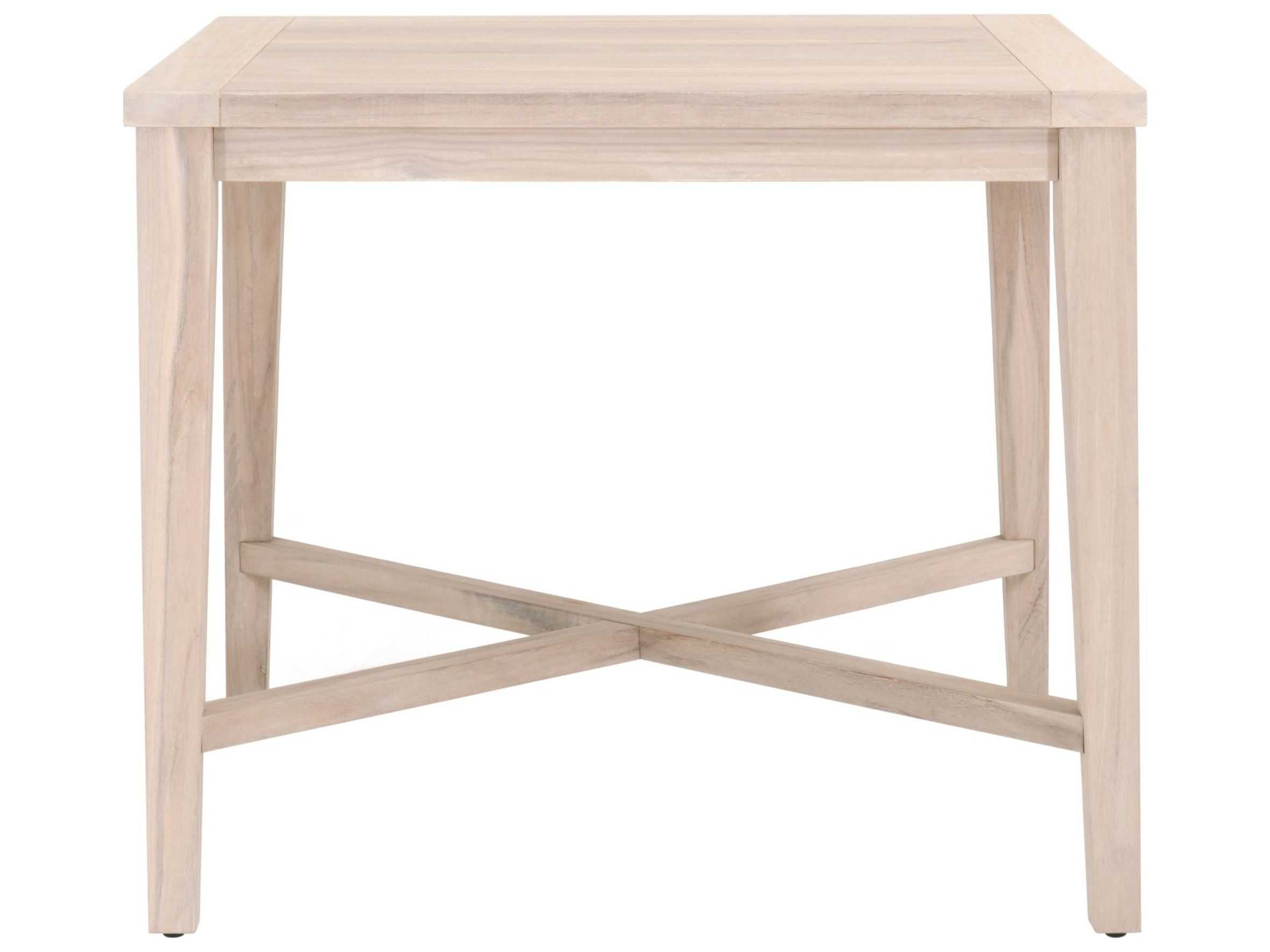 Luxecor Respite Outdoor Gray Teak Square Counter Table