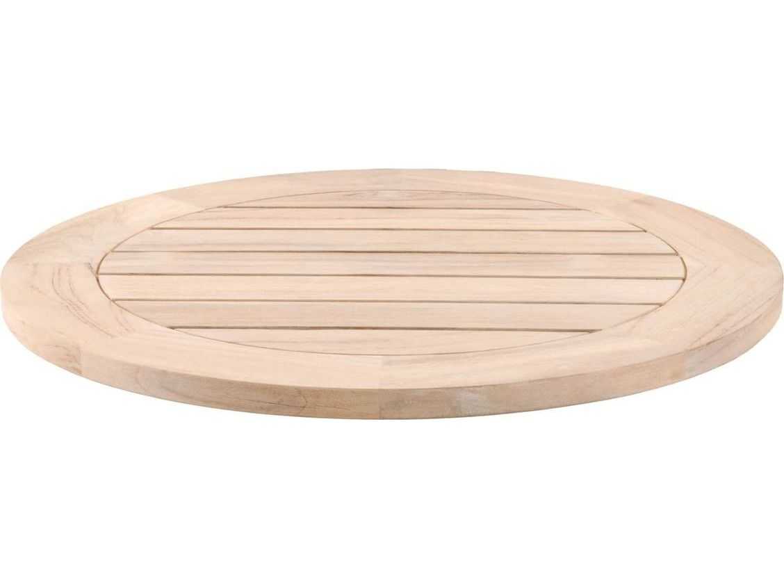 Luxecor Respite Outdoor Gray Teak Lazy Susan