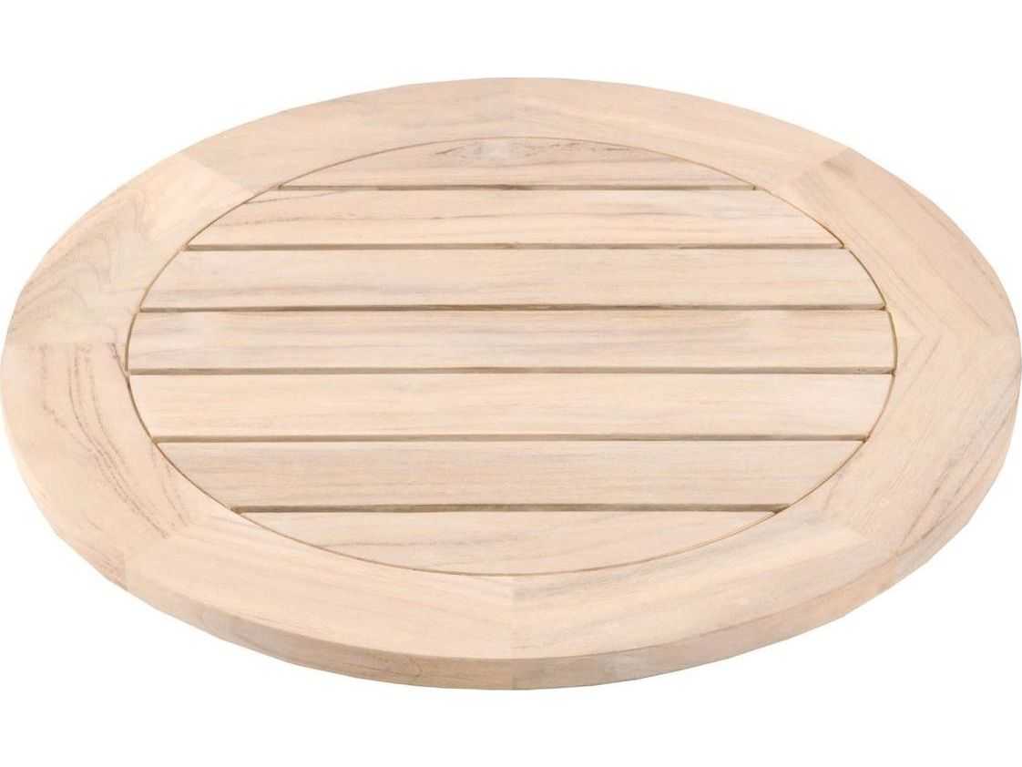 Luxecor Respite Outdoor Gray Teak Lazy Susan
