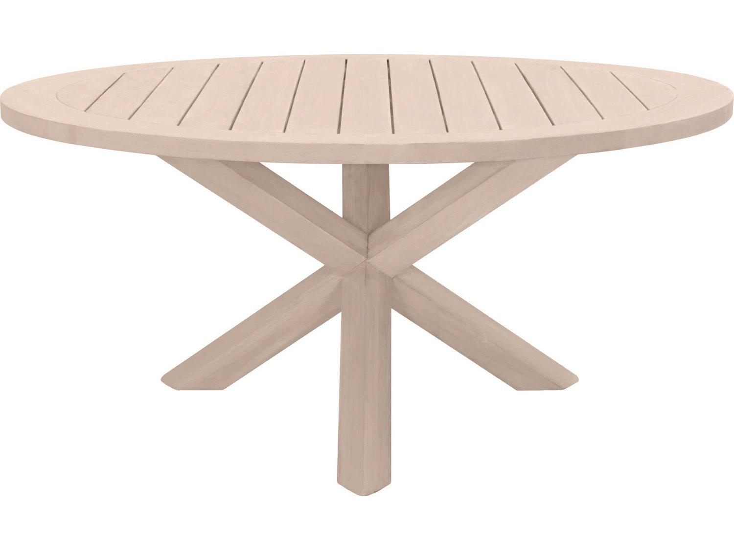 Essentials for Living Woven-Outdoor Teak Round Dining Table