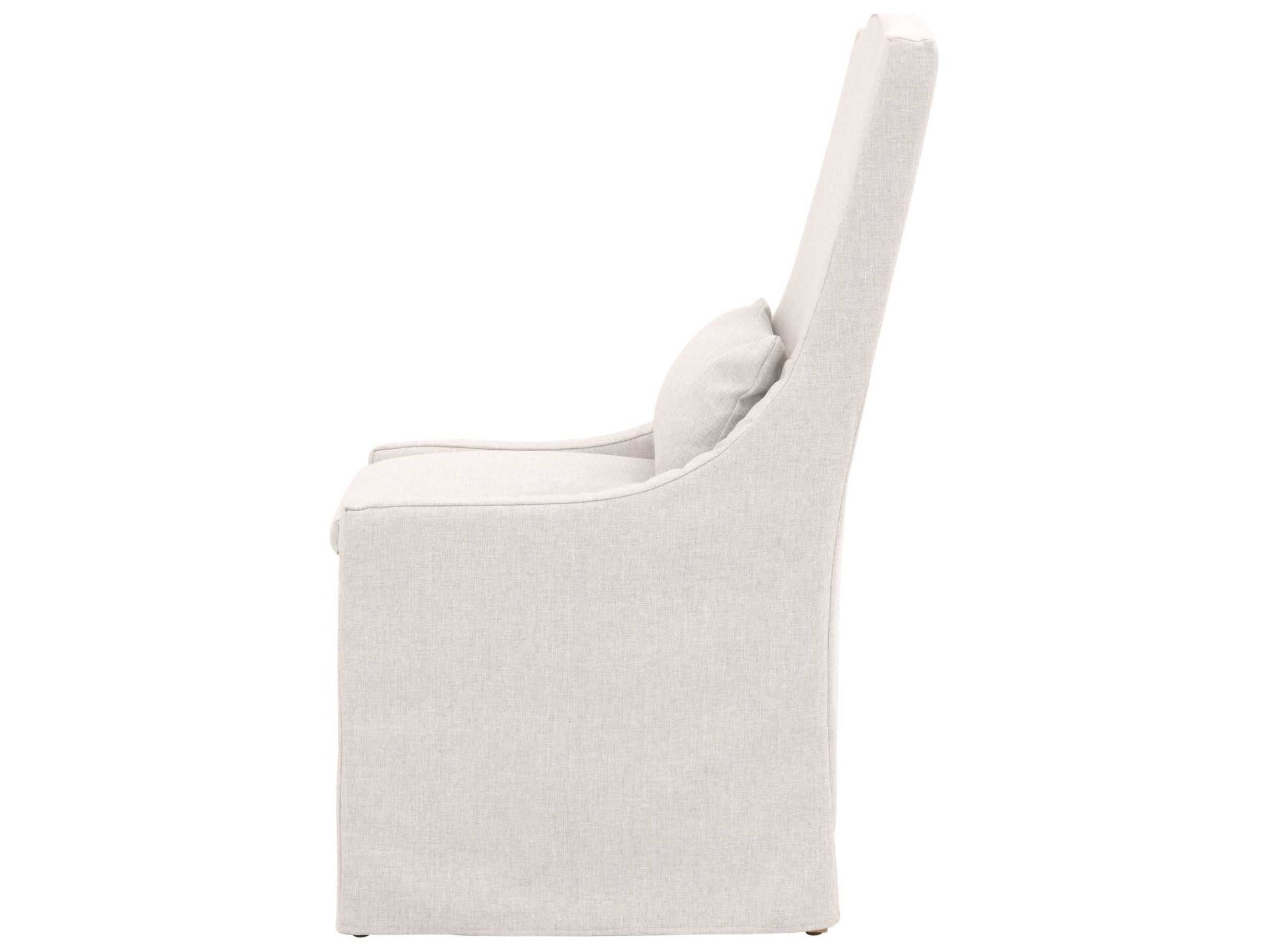 Essentials for Living Outdoor Woven Blanca Teak Cushion Dining Chair