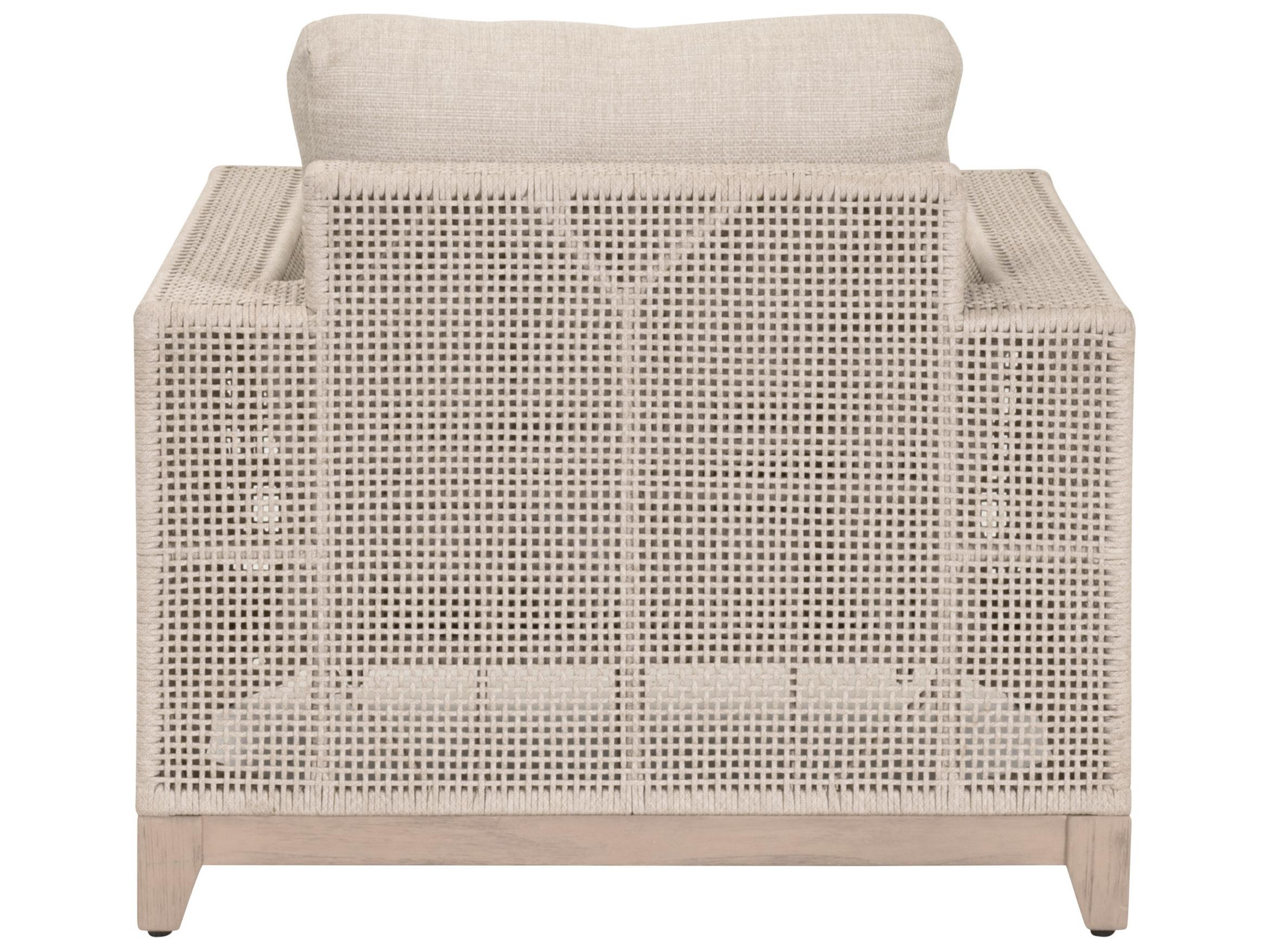 Essentials for Living Outdoor Woven - Outdoor Tropez Wood Cushion Lounge Chair