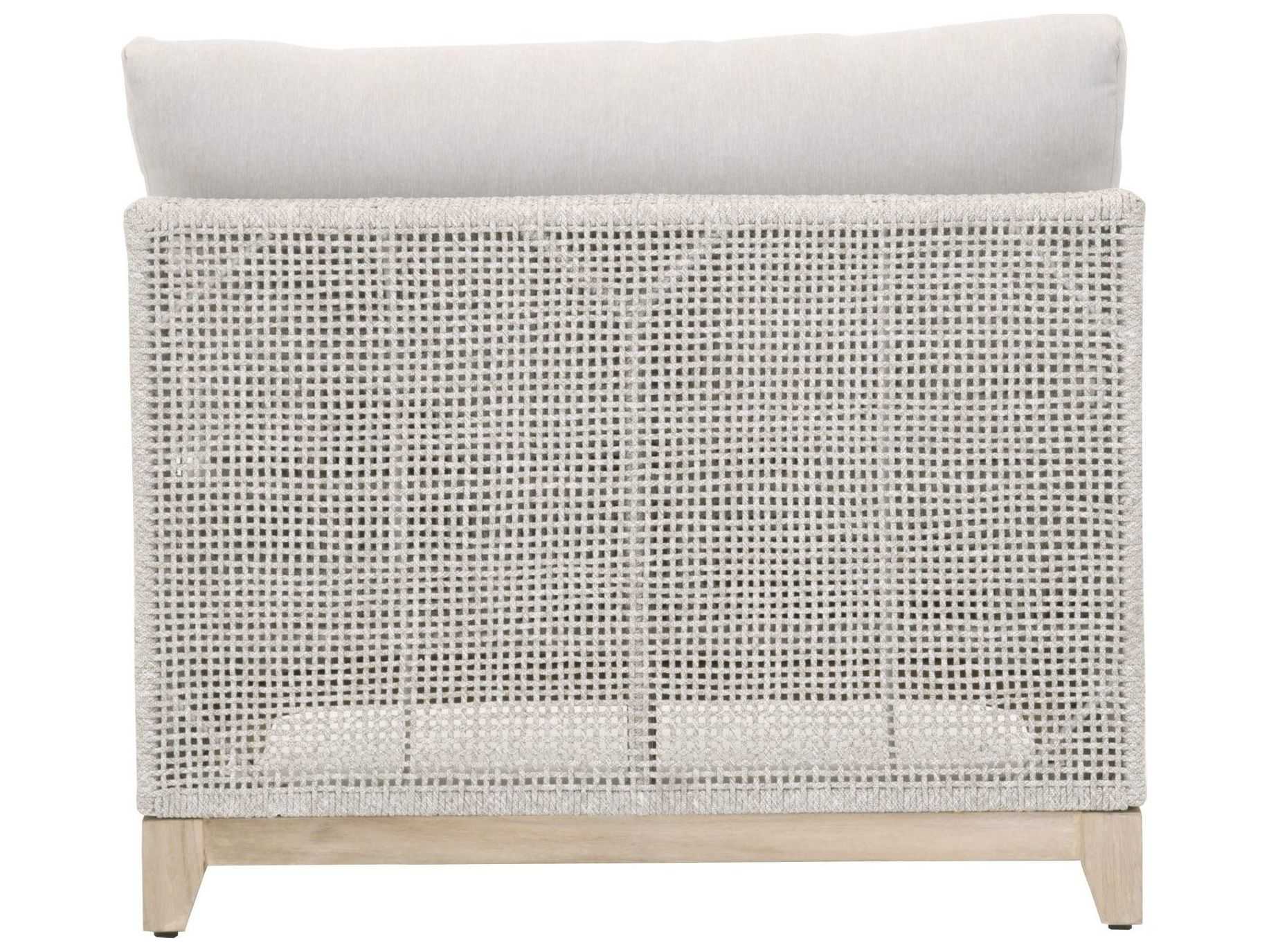 Luxecor Respite Outdoor Rope Taupe & White Flat / Pumice Cushion Modular Chair