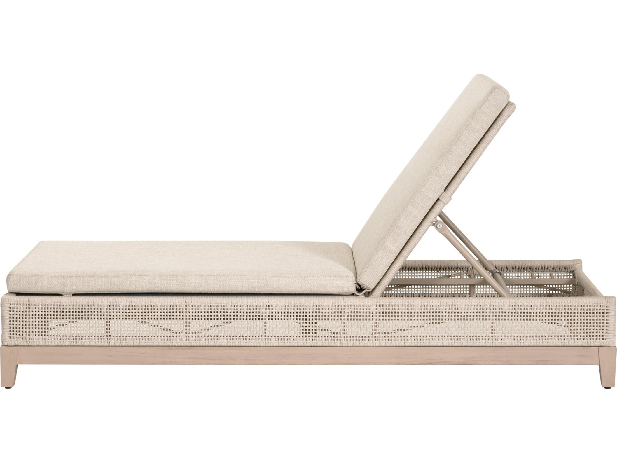 Essentials for Living Outdoor Woven - Outdoor Tropez Wood Cushion Chaise Lounge