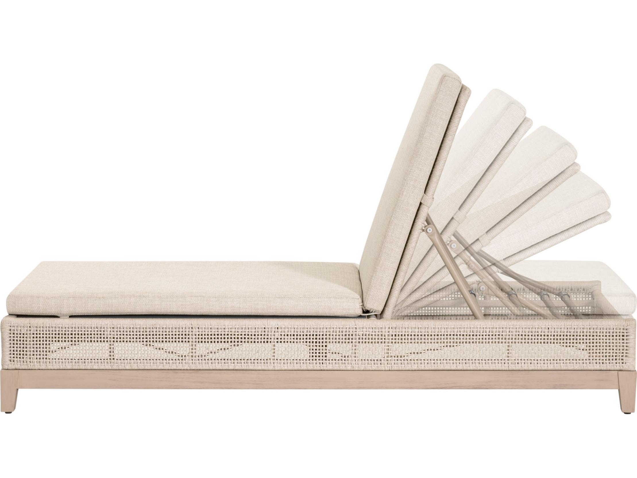 Essentials for Living Outdoor Woven - Outdoor Tropez Wood Cushion Chaise Lounge