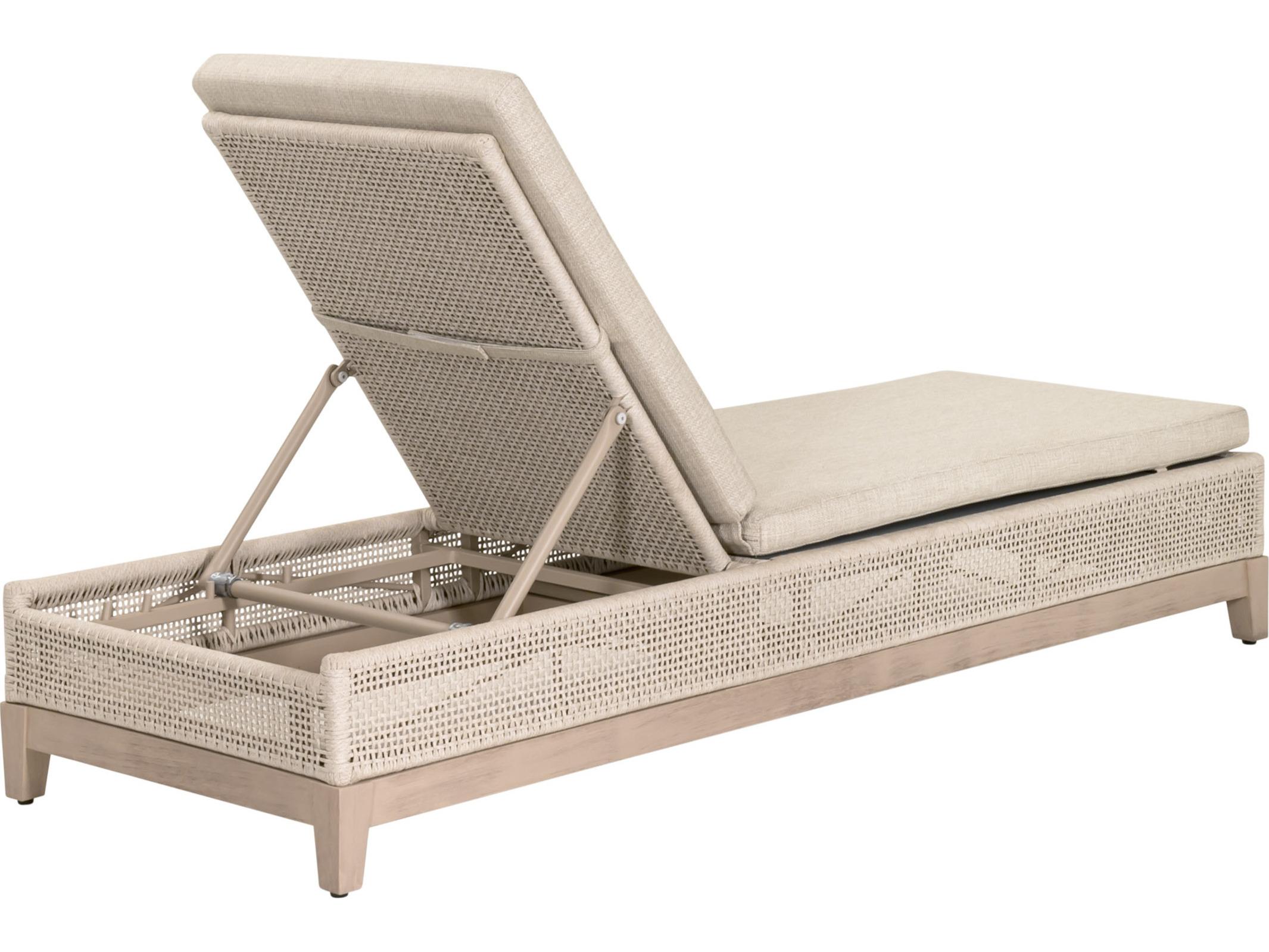 Essentials for Living Outdoor Woven - Outdoor Tropez Wood Cushion Chaise Lounge