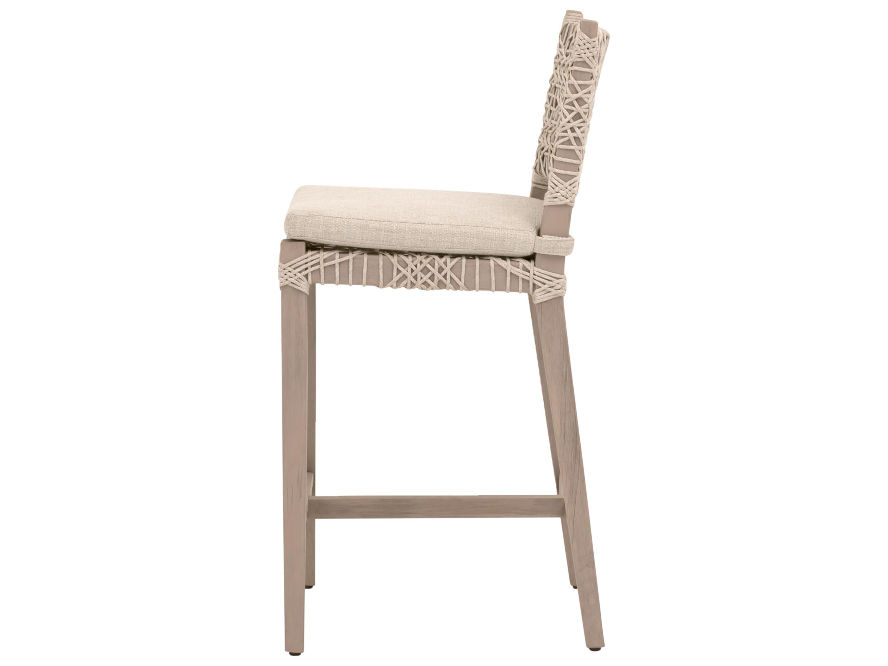 Essentials for Living Outdoor Woven - Outdoor Costa Wood Cushion Counter Stool