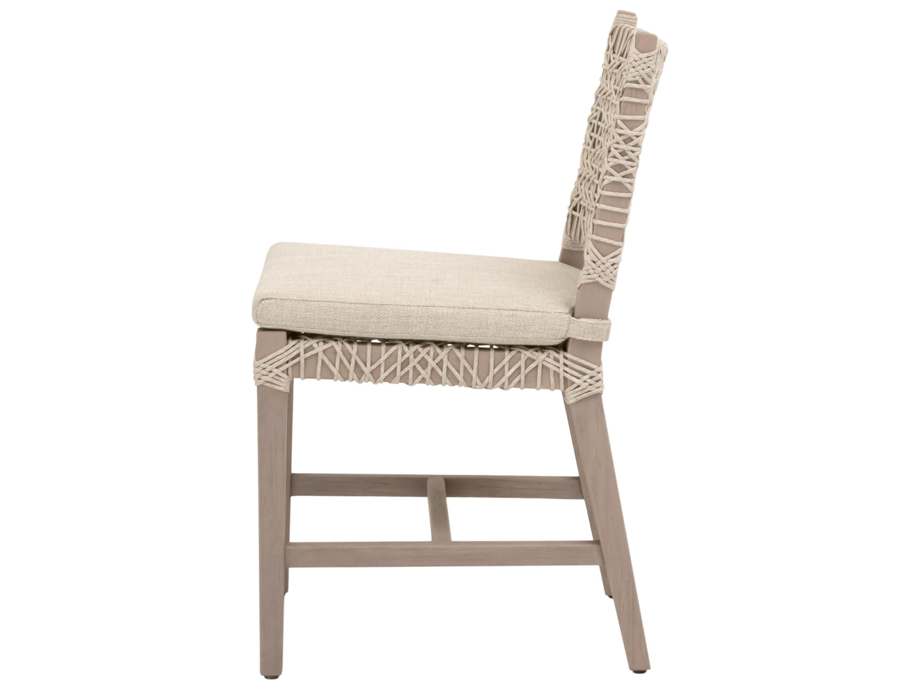 Essentials for Living Outdoor Woven - Outdoor Costa Wood Cushion Dining Chair Set of 2