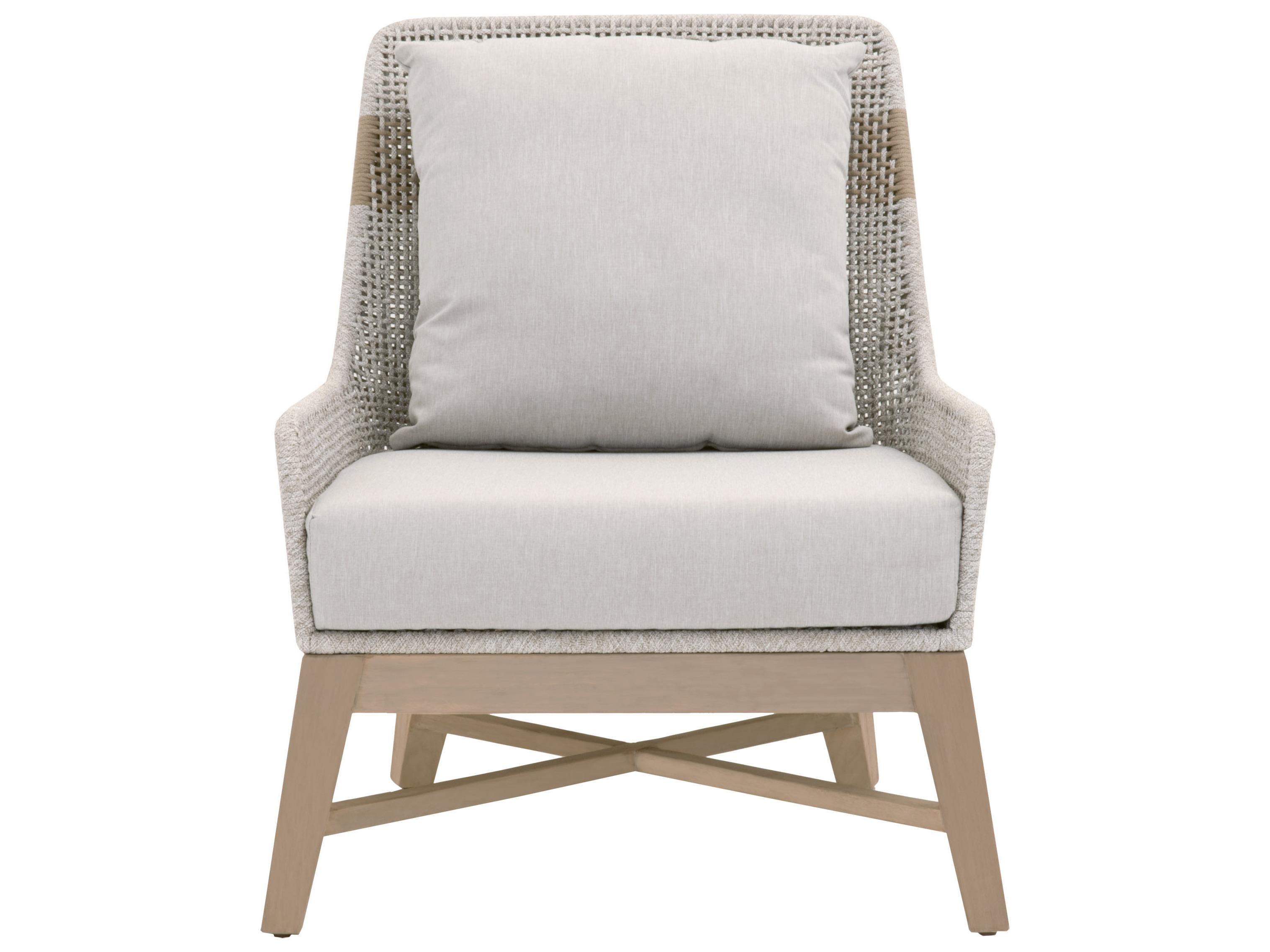 Essentials for Living Outdoor Woven - Outdoor Tapestry Wood Cushion Lounge Chair