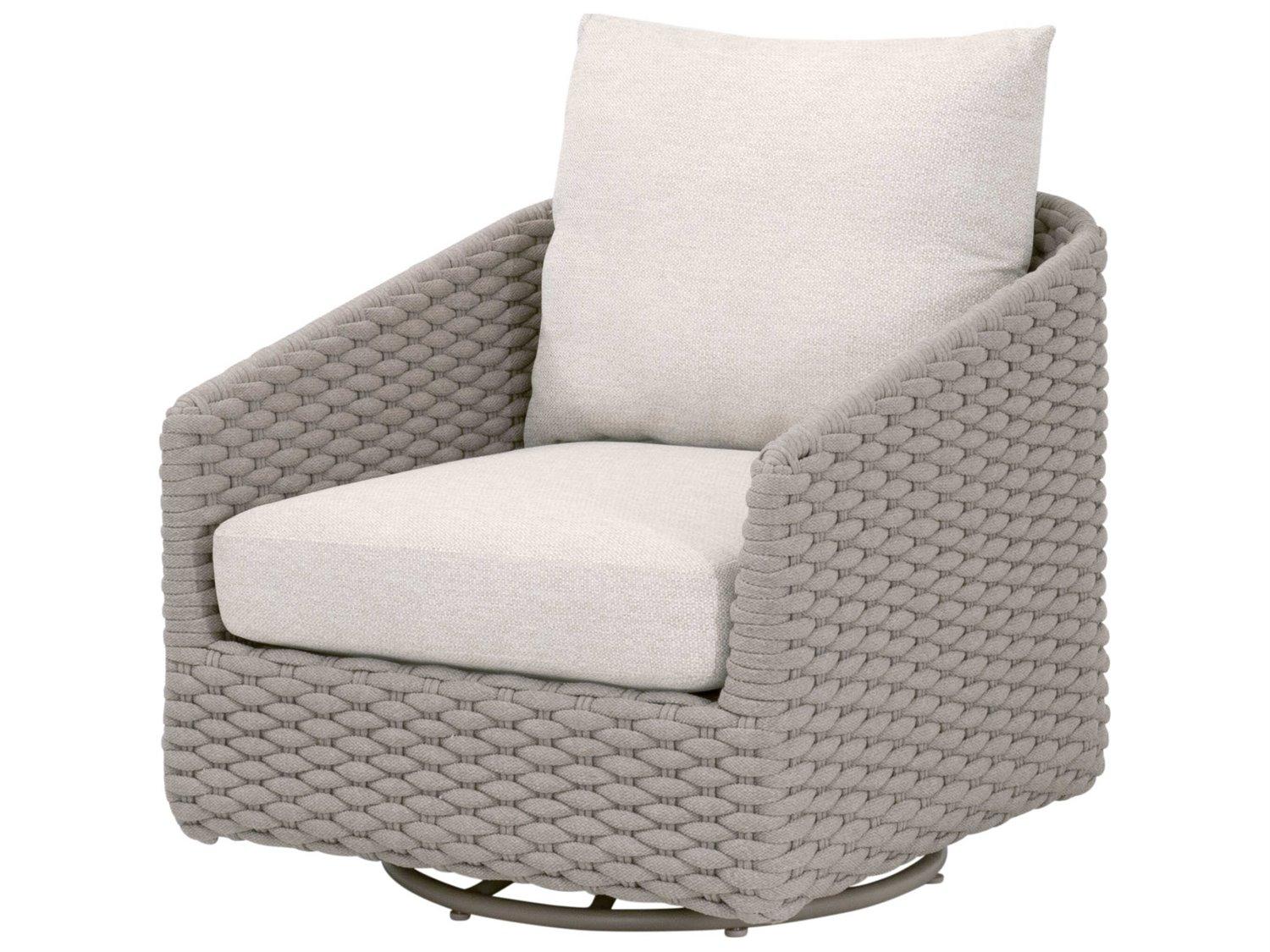 Essentials for Living Woven-Outdoor Rope Cushion Lounge Chair