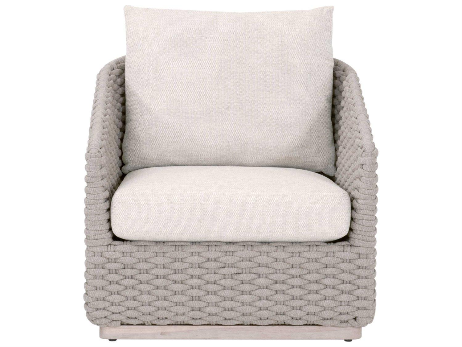 Essentials for Living Woven-Outdoor Rope Cushion Lounge Chair
