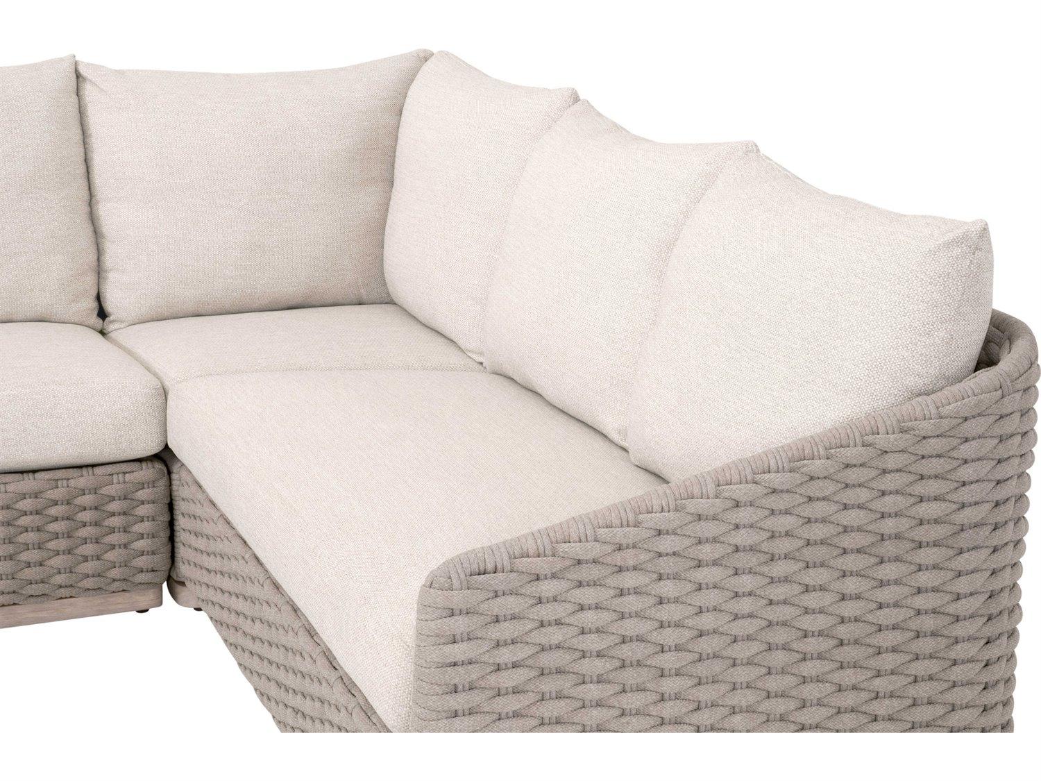 Essentials for Living Woven-Outdoor Rope Cushion Loveseat