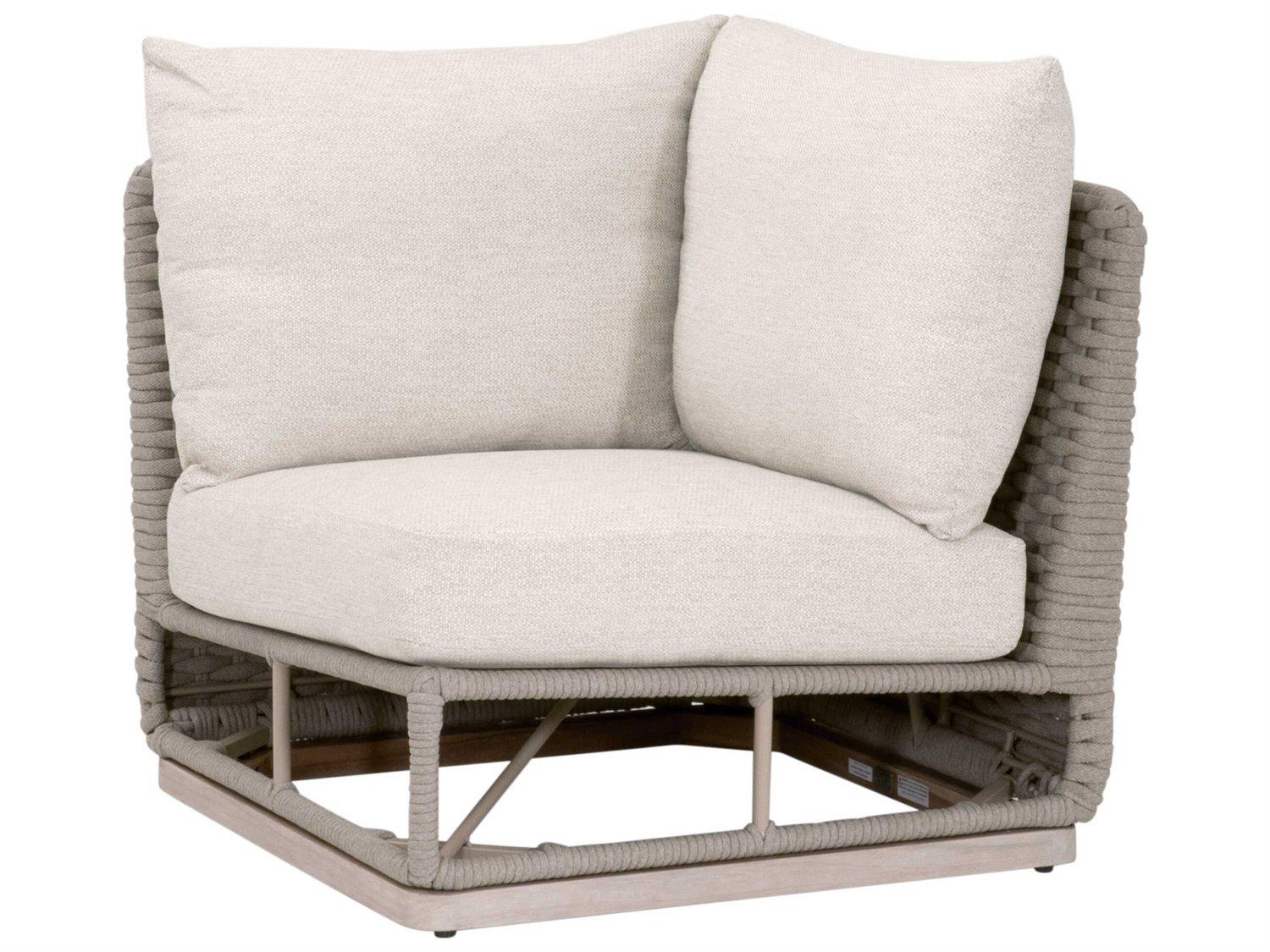 Essentials for Living Woven-Outdoor Rope Cushion Lounge Chair