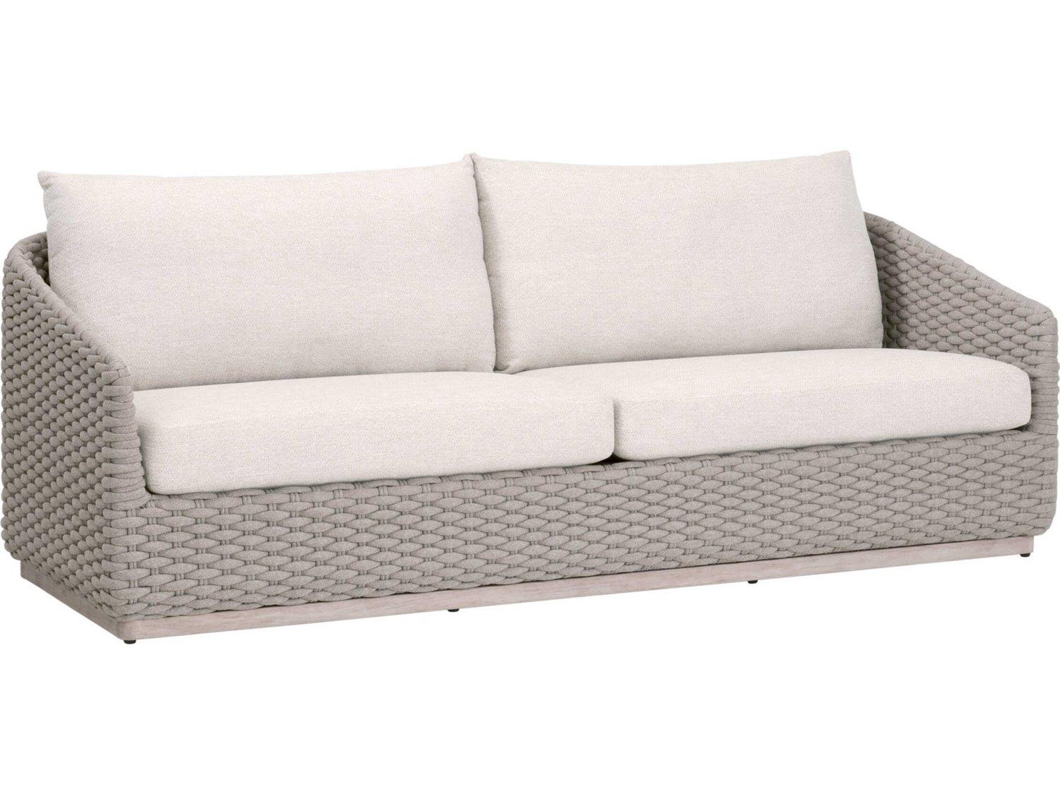 Essentials for Living Woven-Outdoor Rope Cushion Sofa