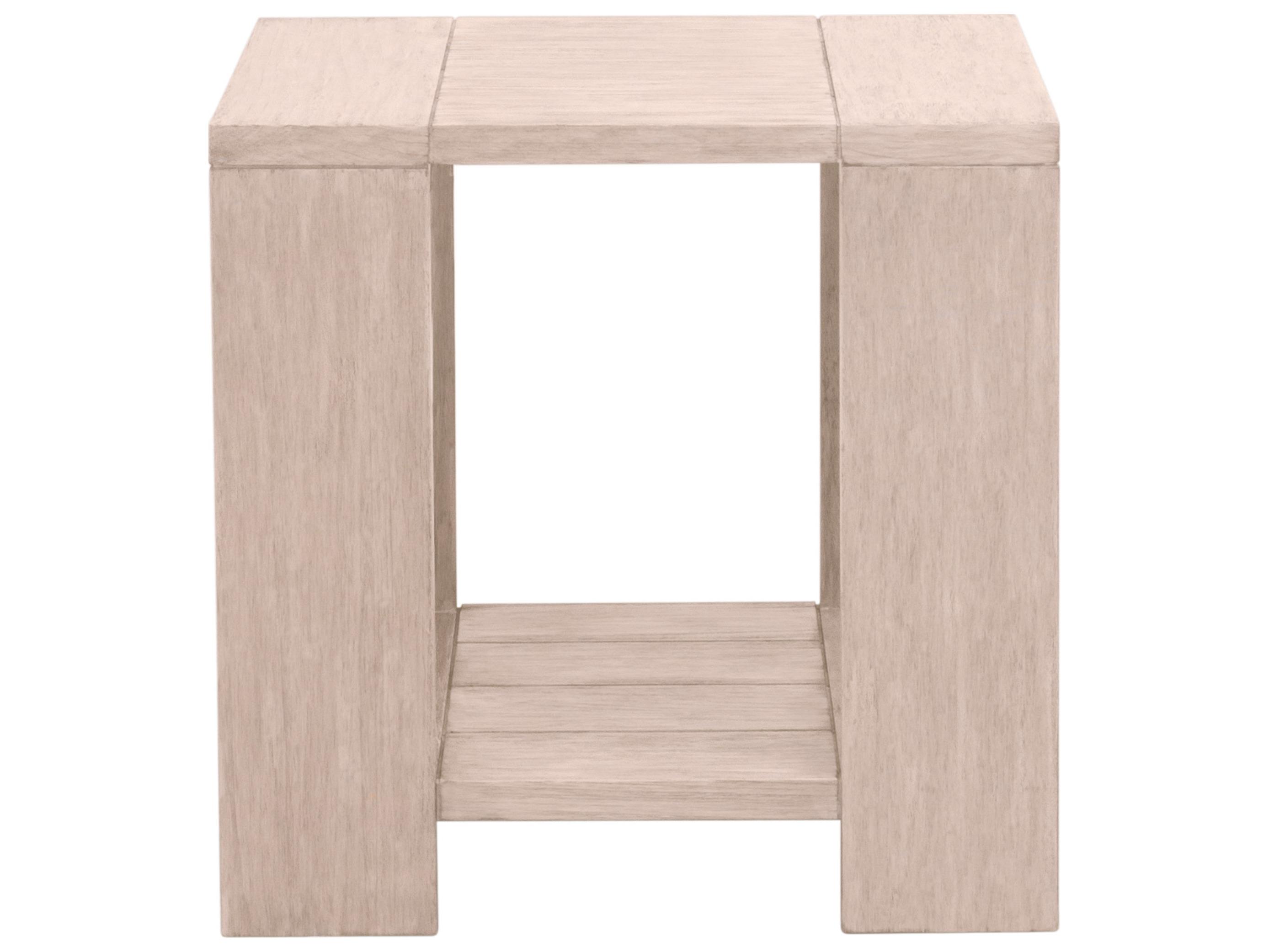Essentials for Living Outdoor Woven - Outdoor Sur Wood Square End Table