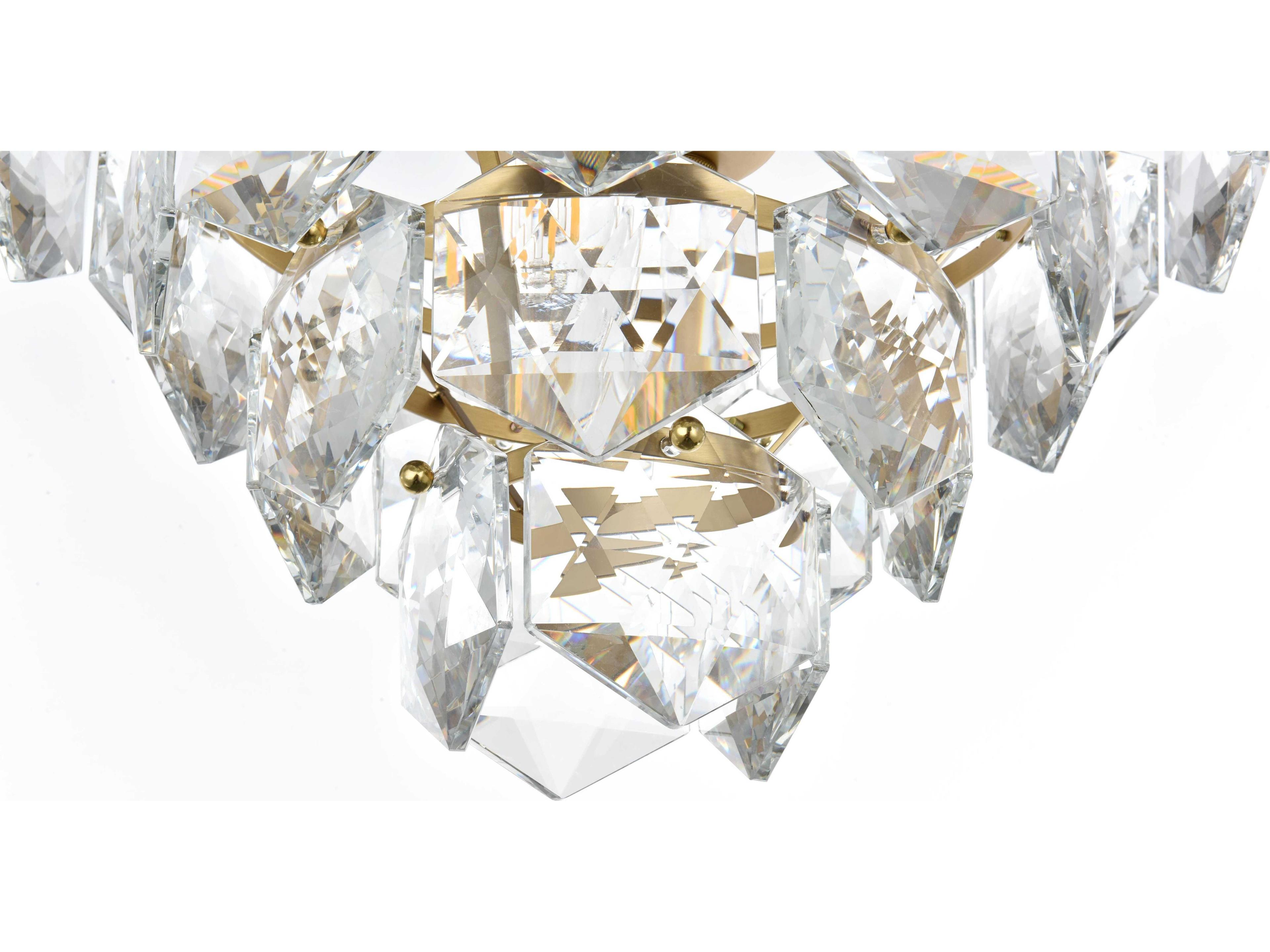 Elegant Lighting Adaline 6-Light Satin Gold Tiered Chandelier