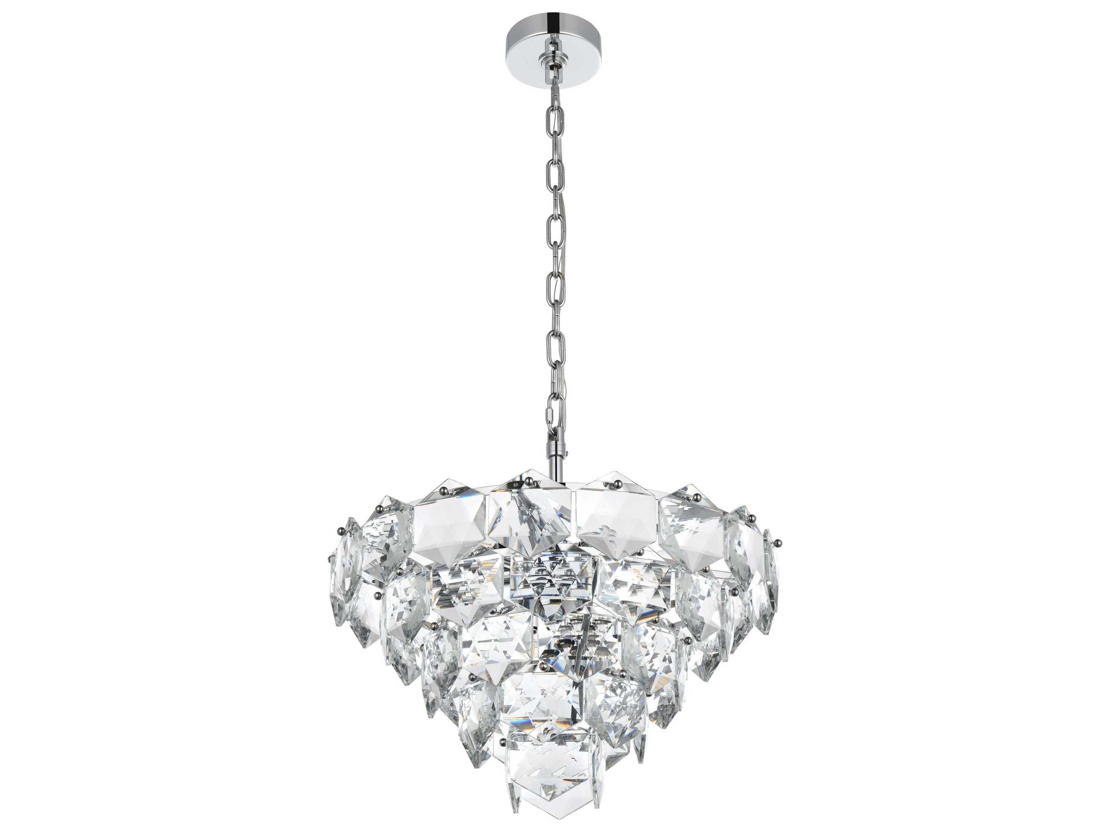Elegant Lighting Adaline 8-Light Chrome Tiered Chandelier