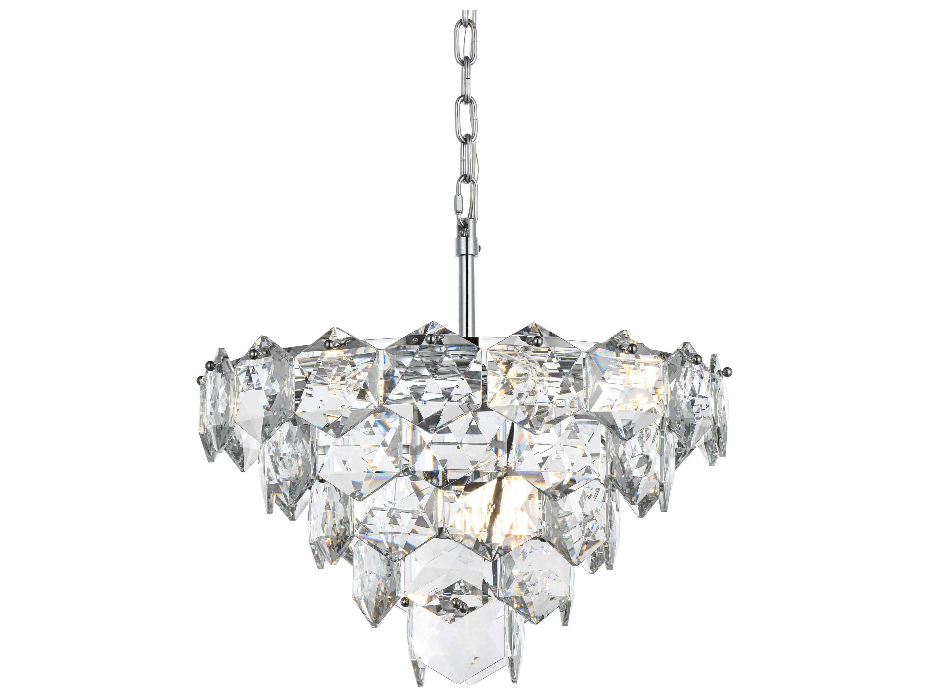 Elegant Lighting Adaline 8-Light Chrome Tiered Chandelier