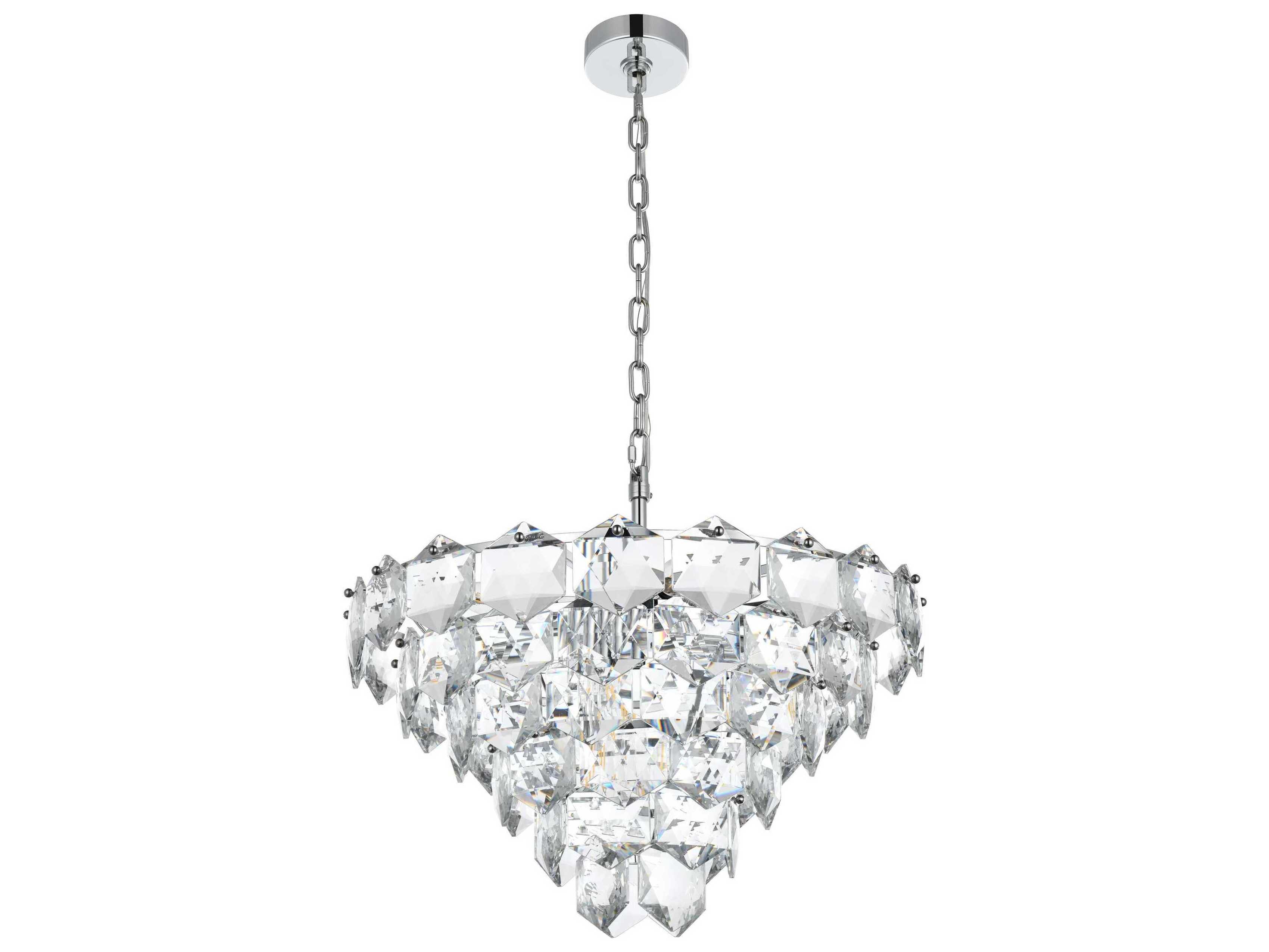 Elegant Lighting Adaline 11-Light Chrome Tiered Chandelier