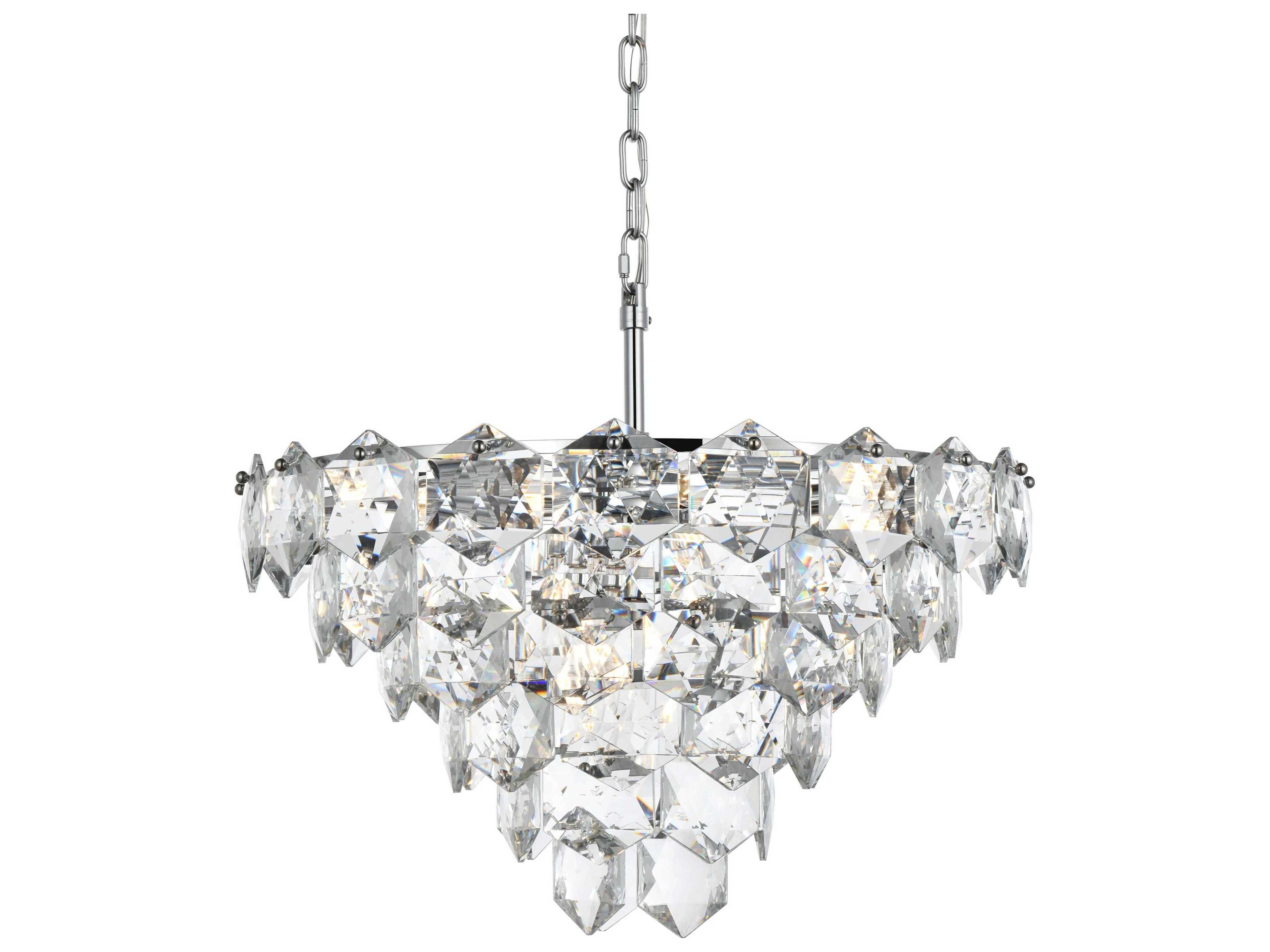 Elegant Lighting Adaline 11-Light Chrome Tiered Chandelier