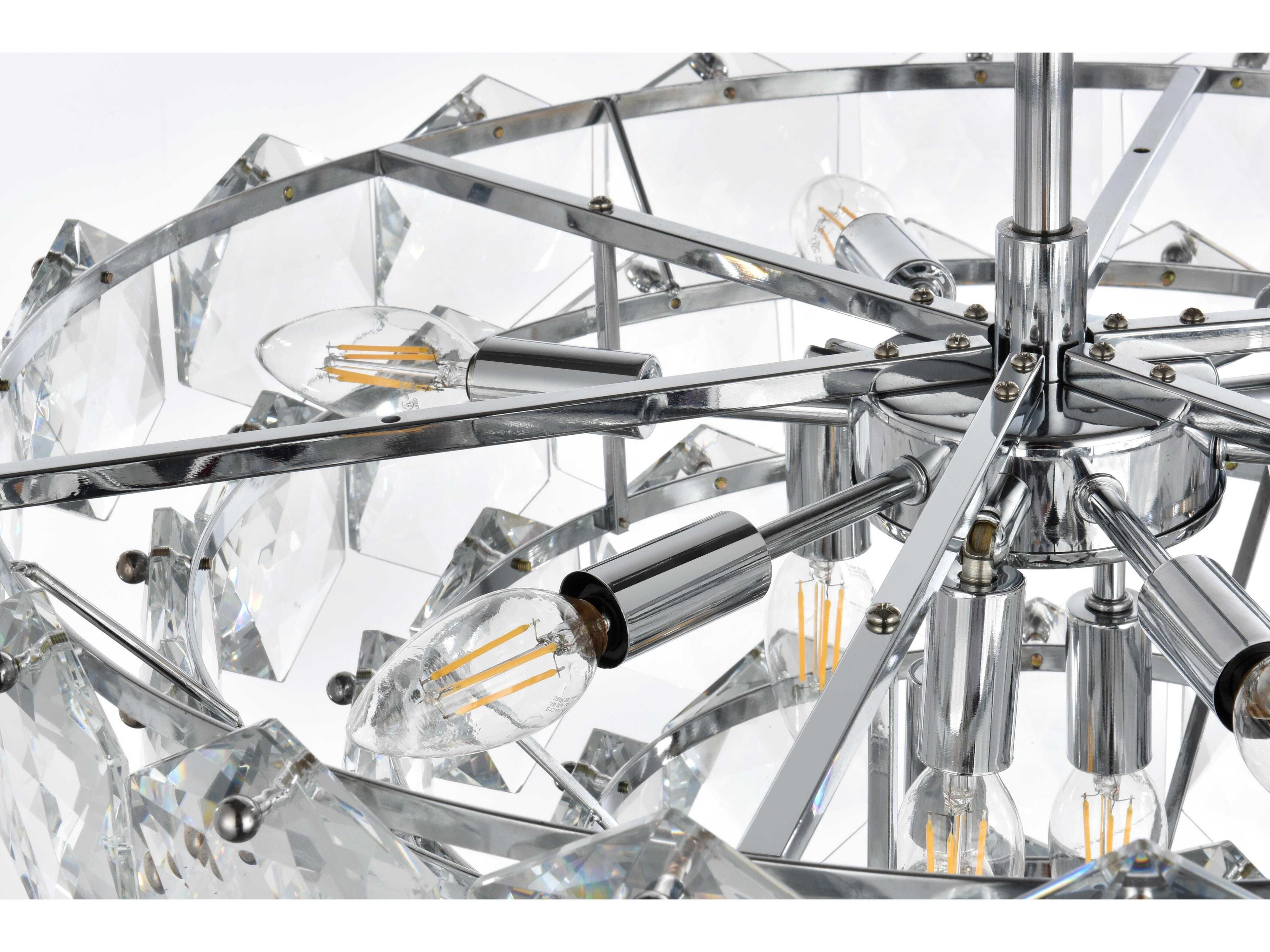 Elegant Lighting Adaline 11-Light Chrome Tiered Chandelier