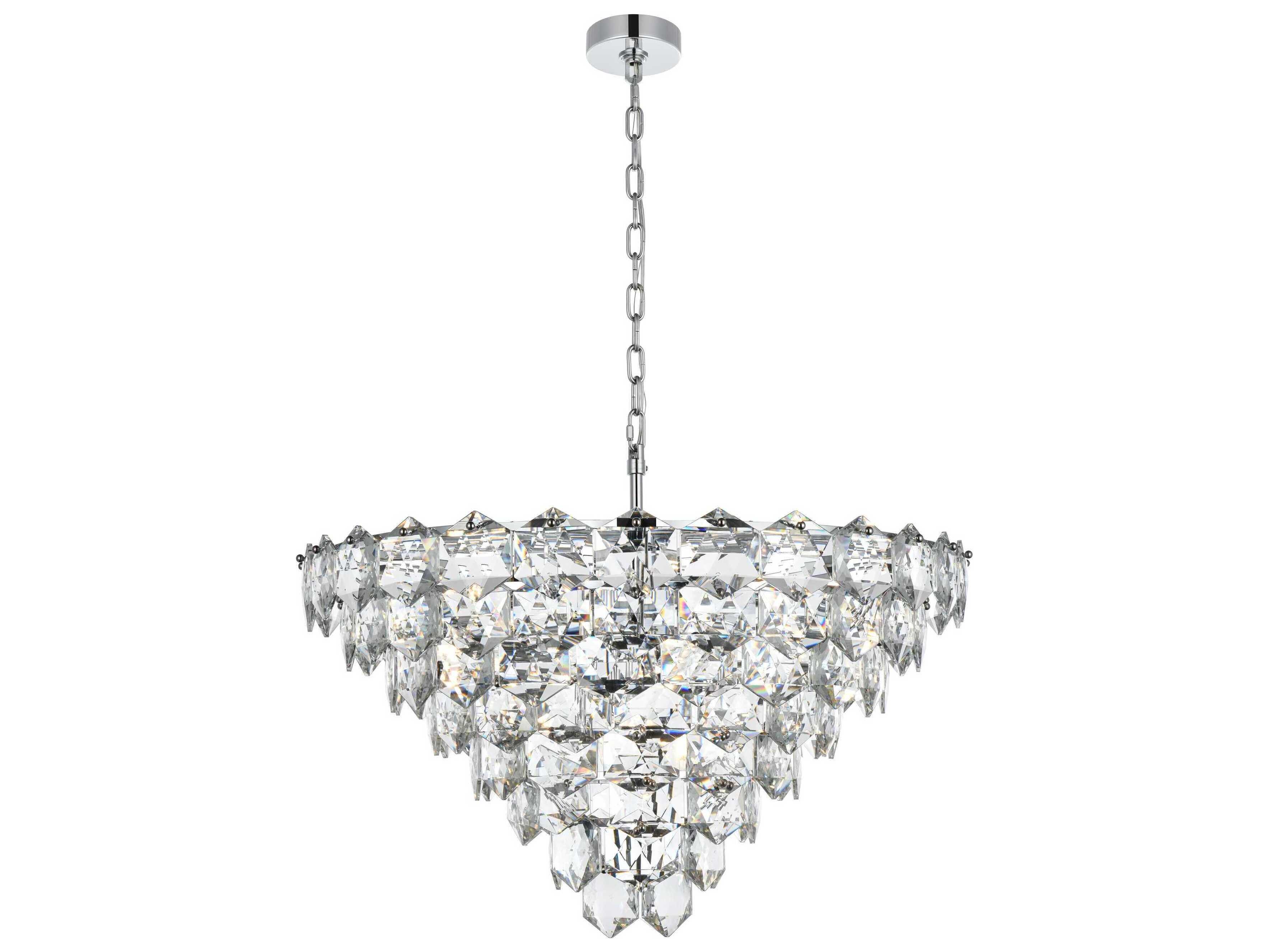 Elegant Lighting Adaline 15-Light Chrome Tiered Chandelier
