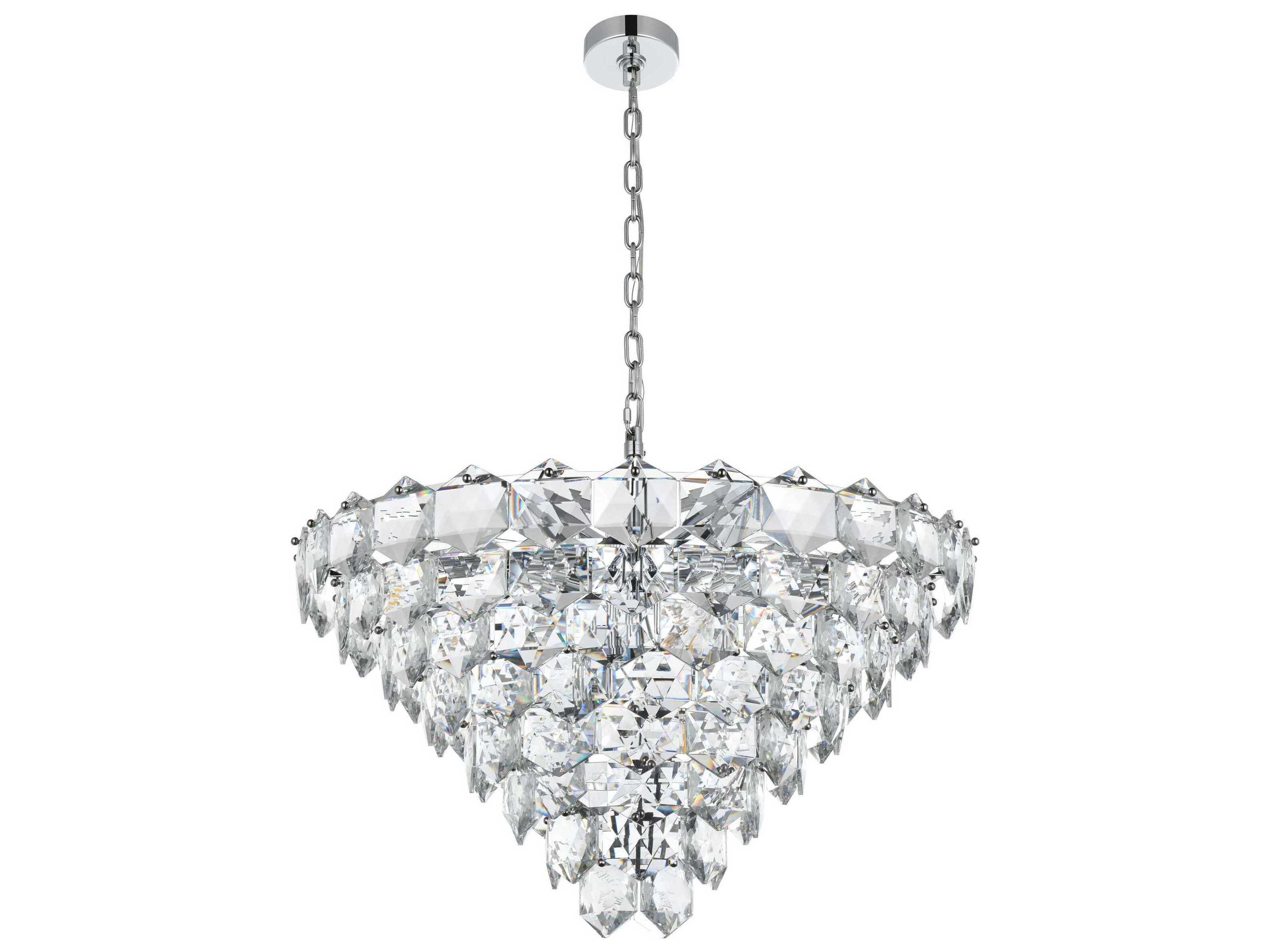 Elegant Lighting Adaline 15-Light Chrome Tiered Chandelier