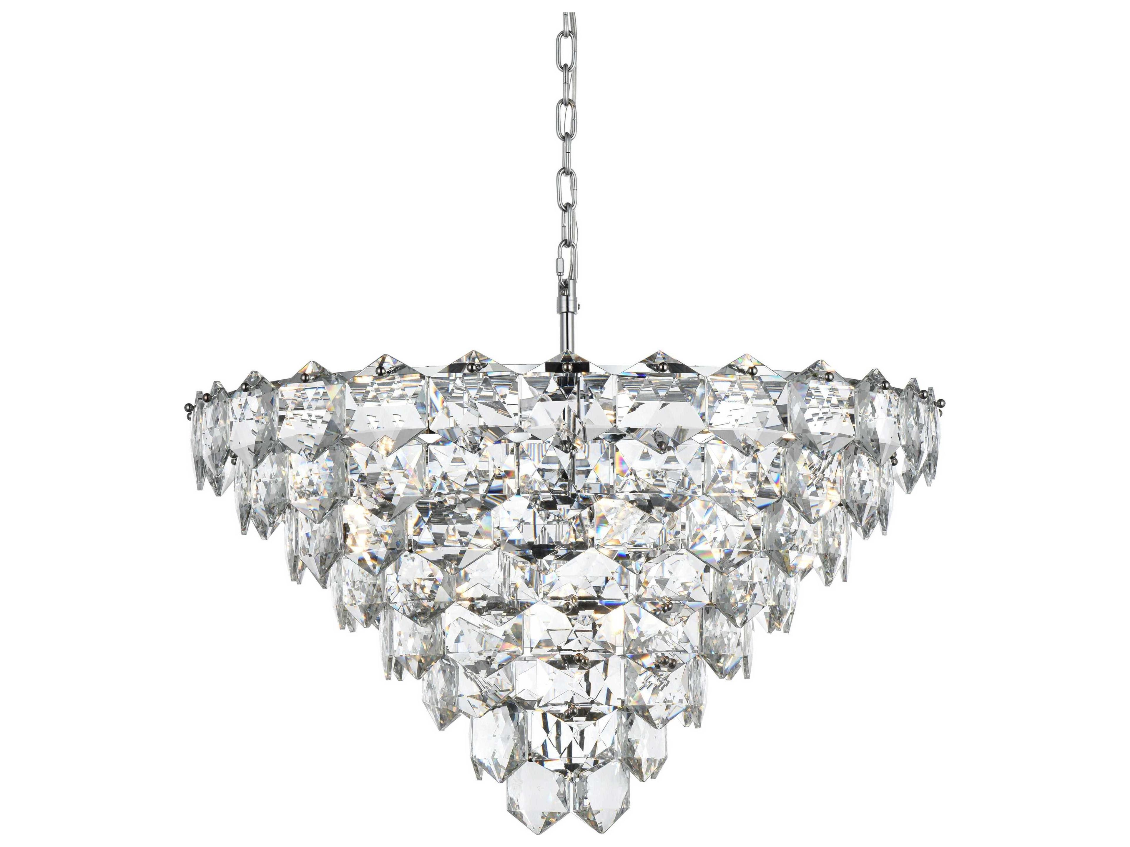 Elegant Lighting Adaline 15-Light Chrome Tiered Chandelier