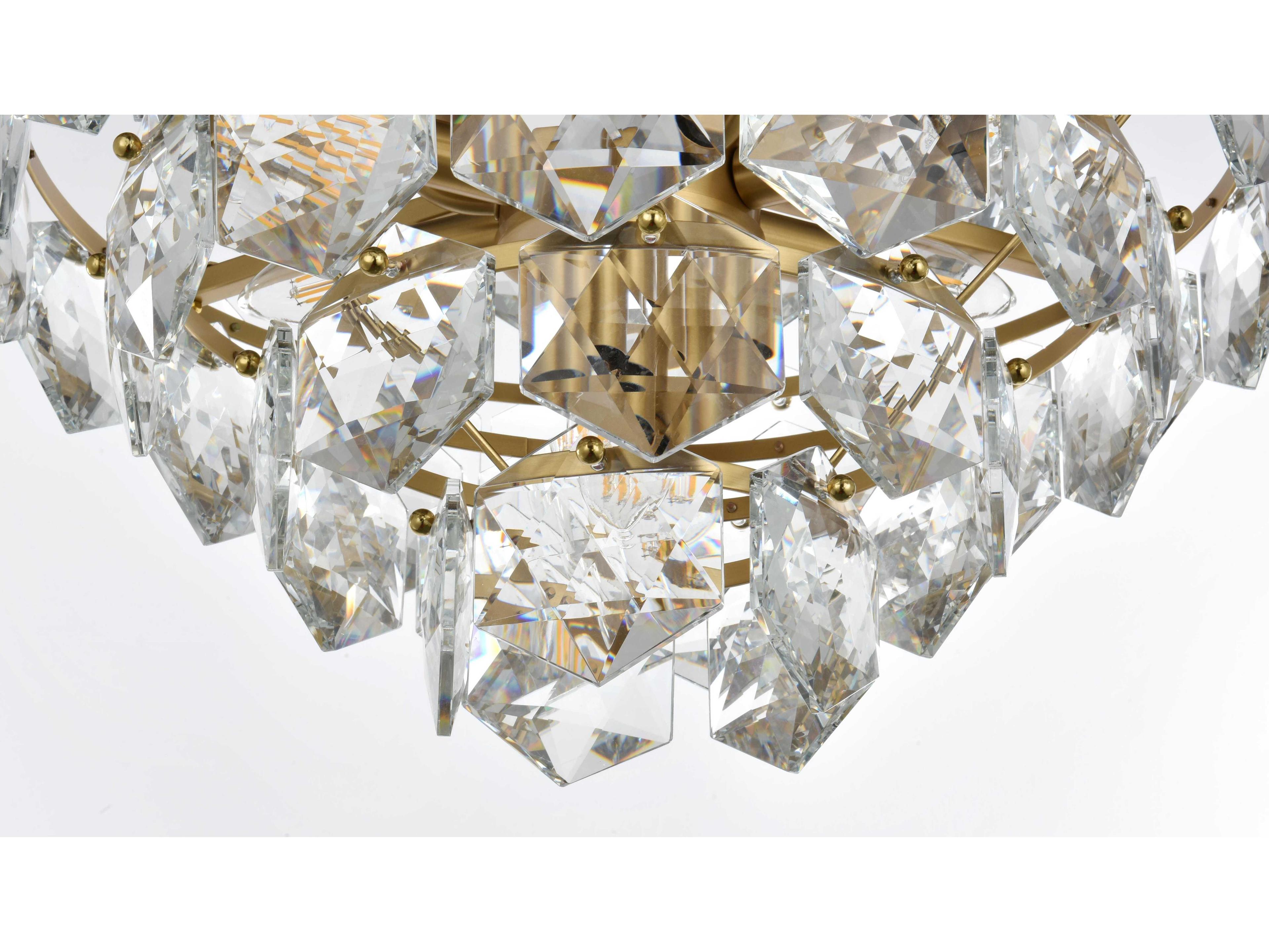 Elegant Lighting Adaline 11-Light Satin Gold Tiered Chandelier