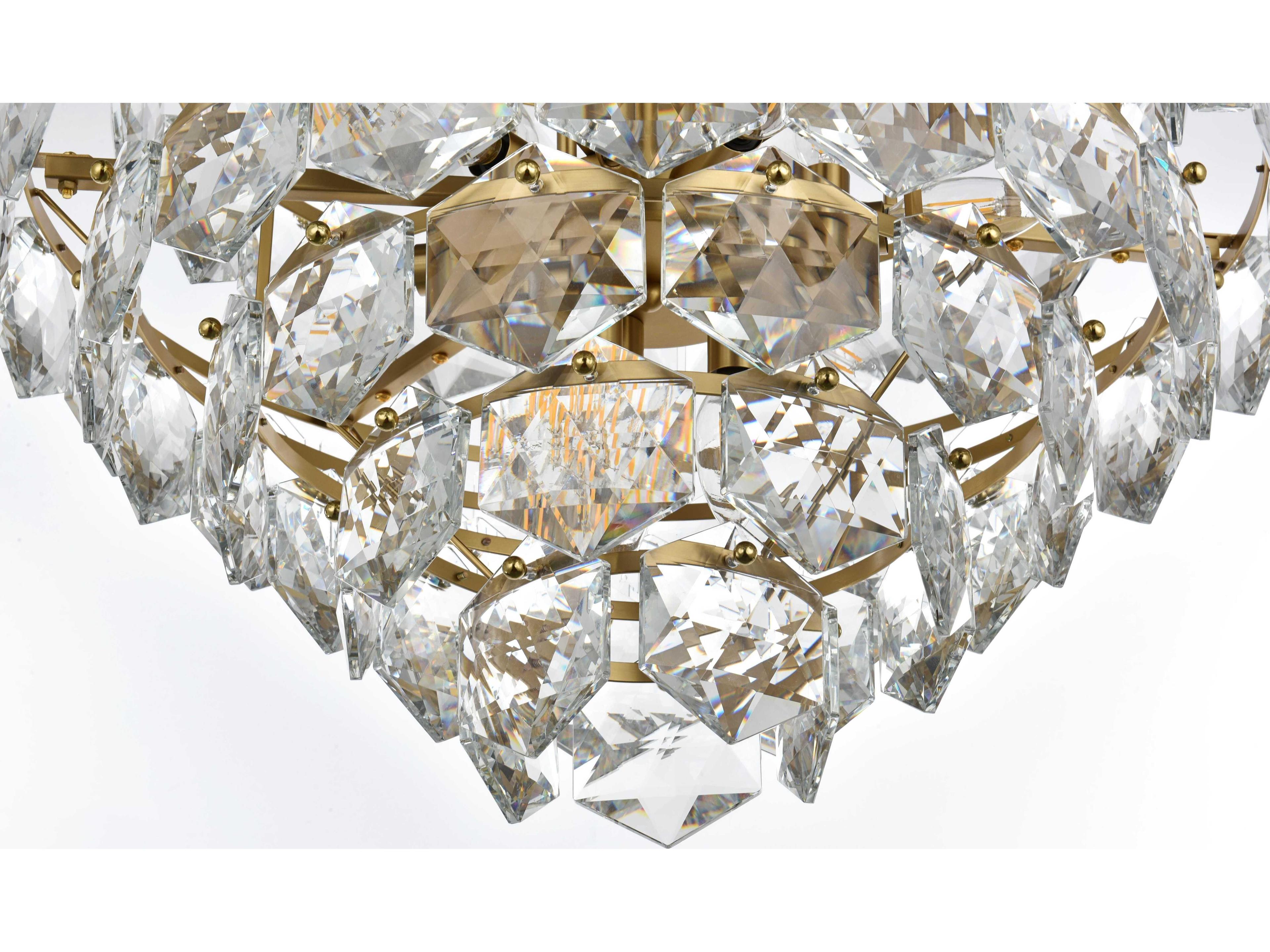 Elegant Lighting Adaline 15-Light Satin Gold Tiered Chandelier