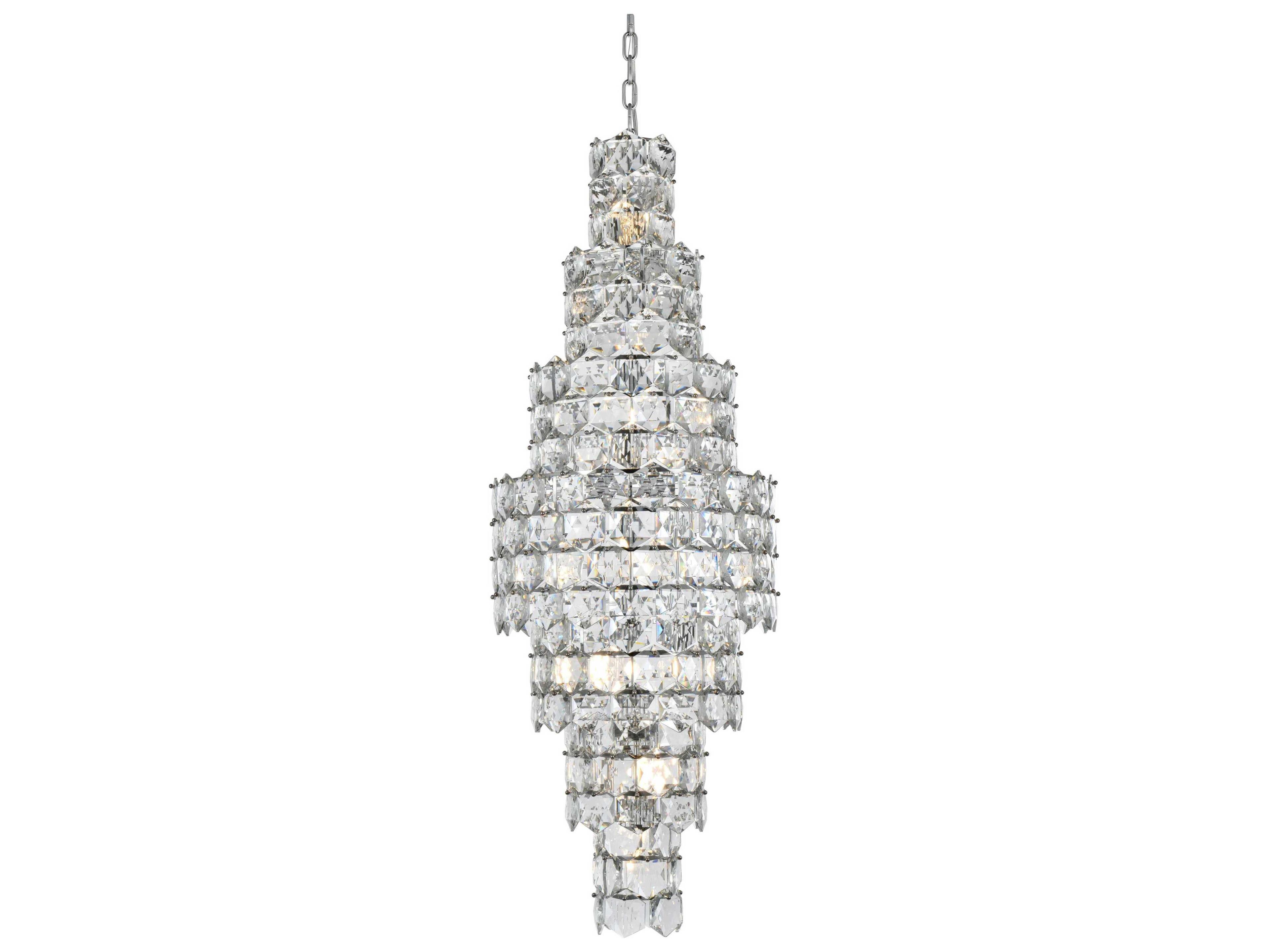 Elegant Lighting Adaline 26-Light Chrome Tiered Chandelier