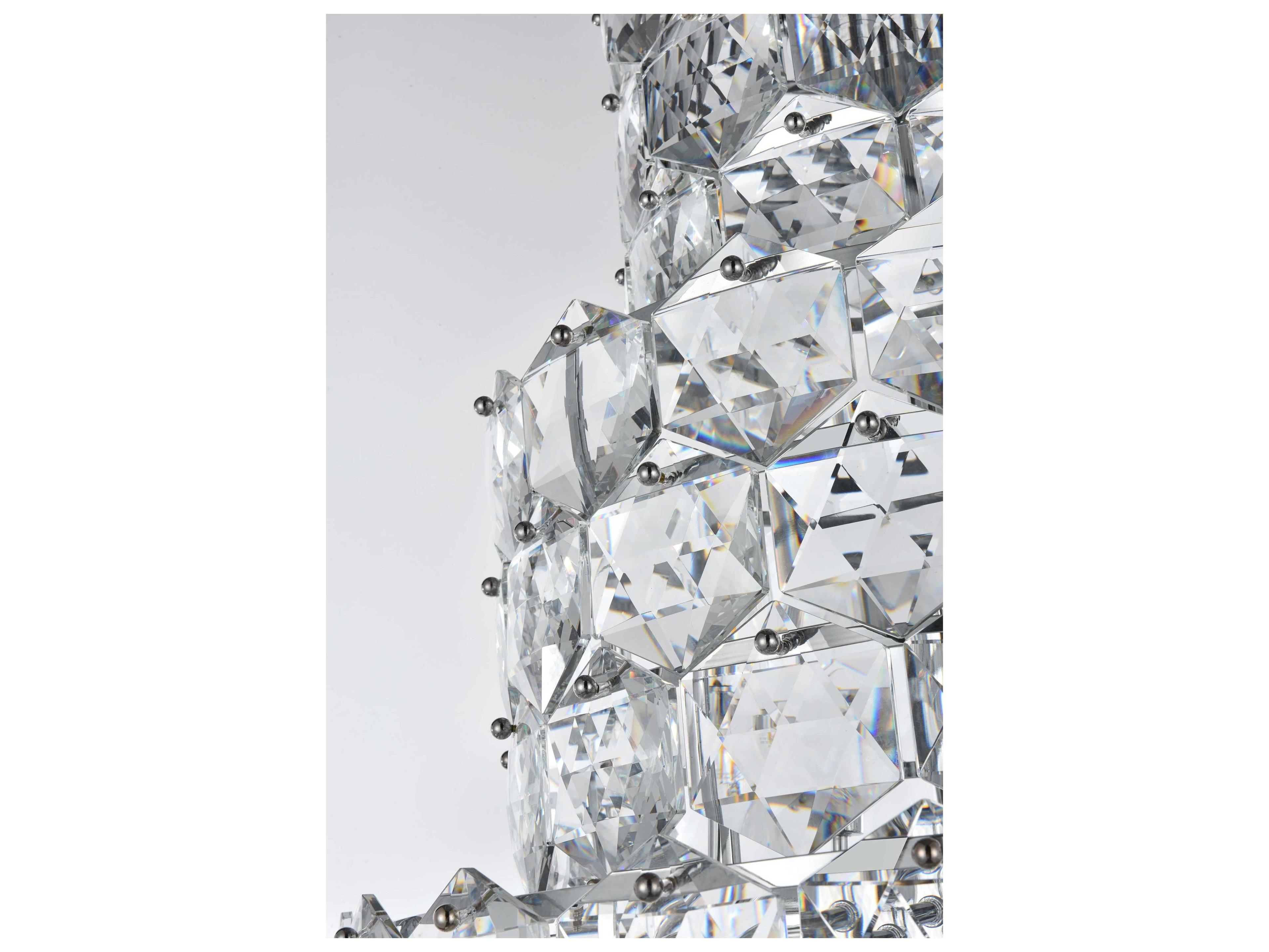 Elegant Lighting Adaline 26-Light Chrome Tiered Chandelier