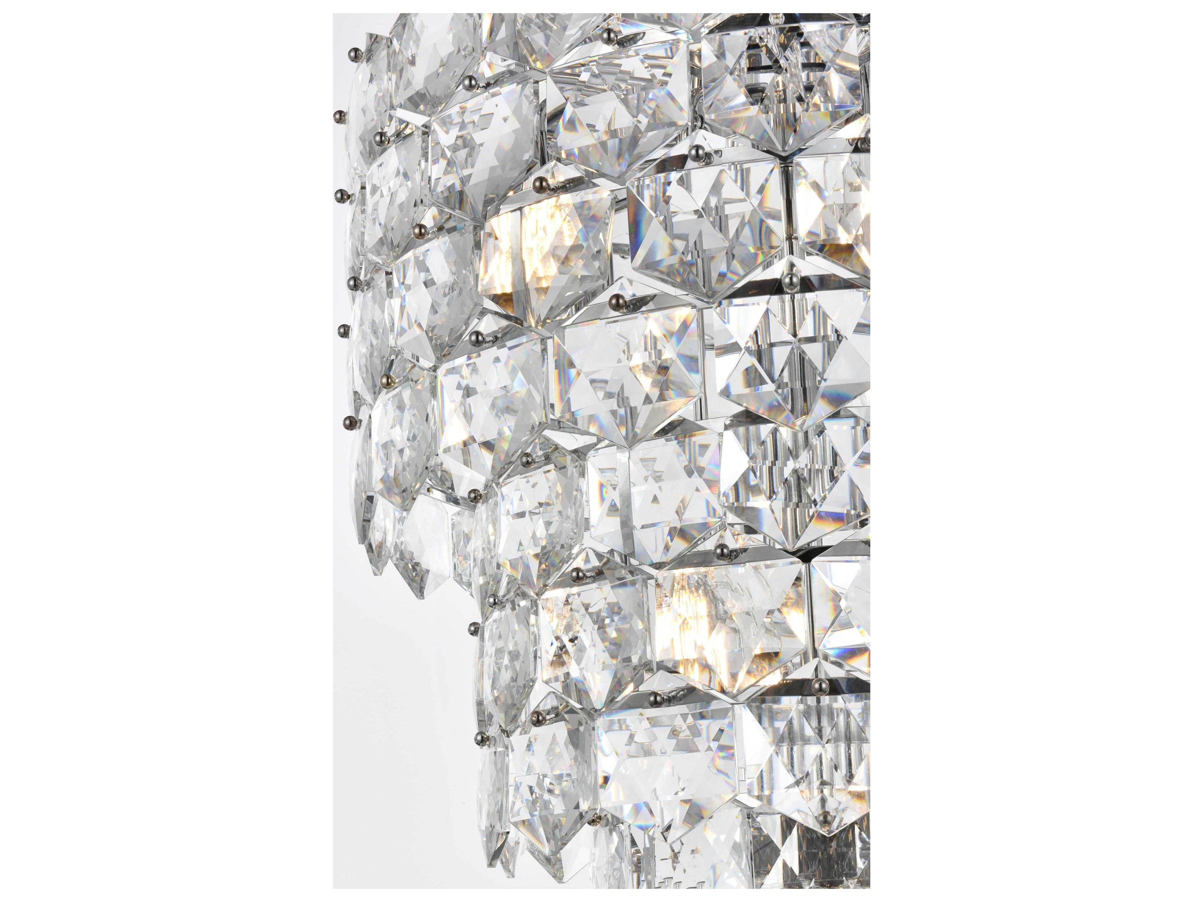 Elegant Lighting Adaline 41-Light Chrome Tiered Chandelier