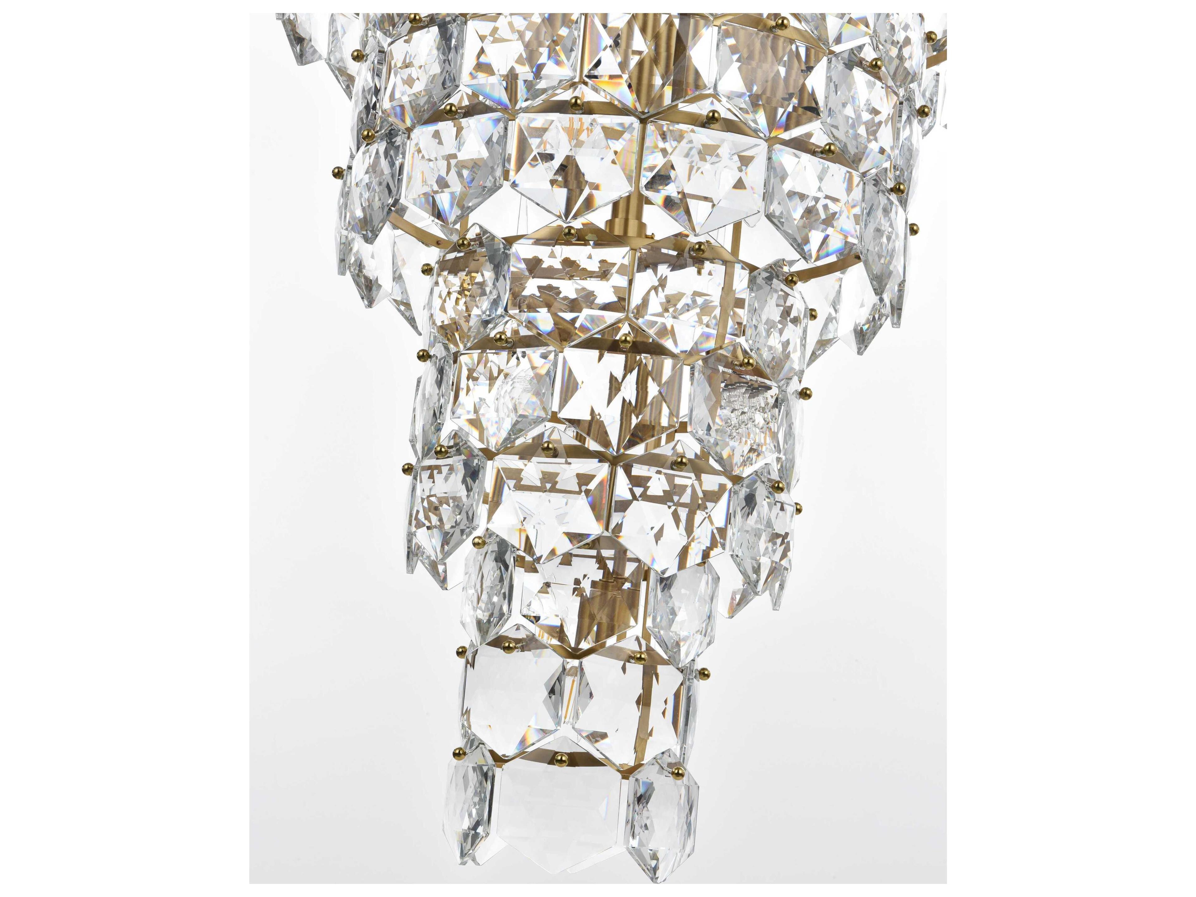Elegant Lighting Adaline 41-Light Satin Gold Tiered Chandelier