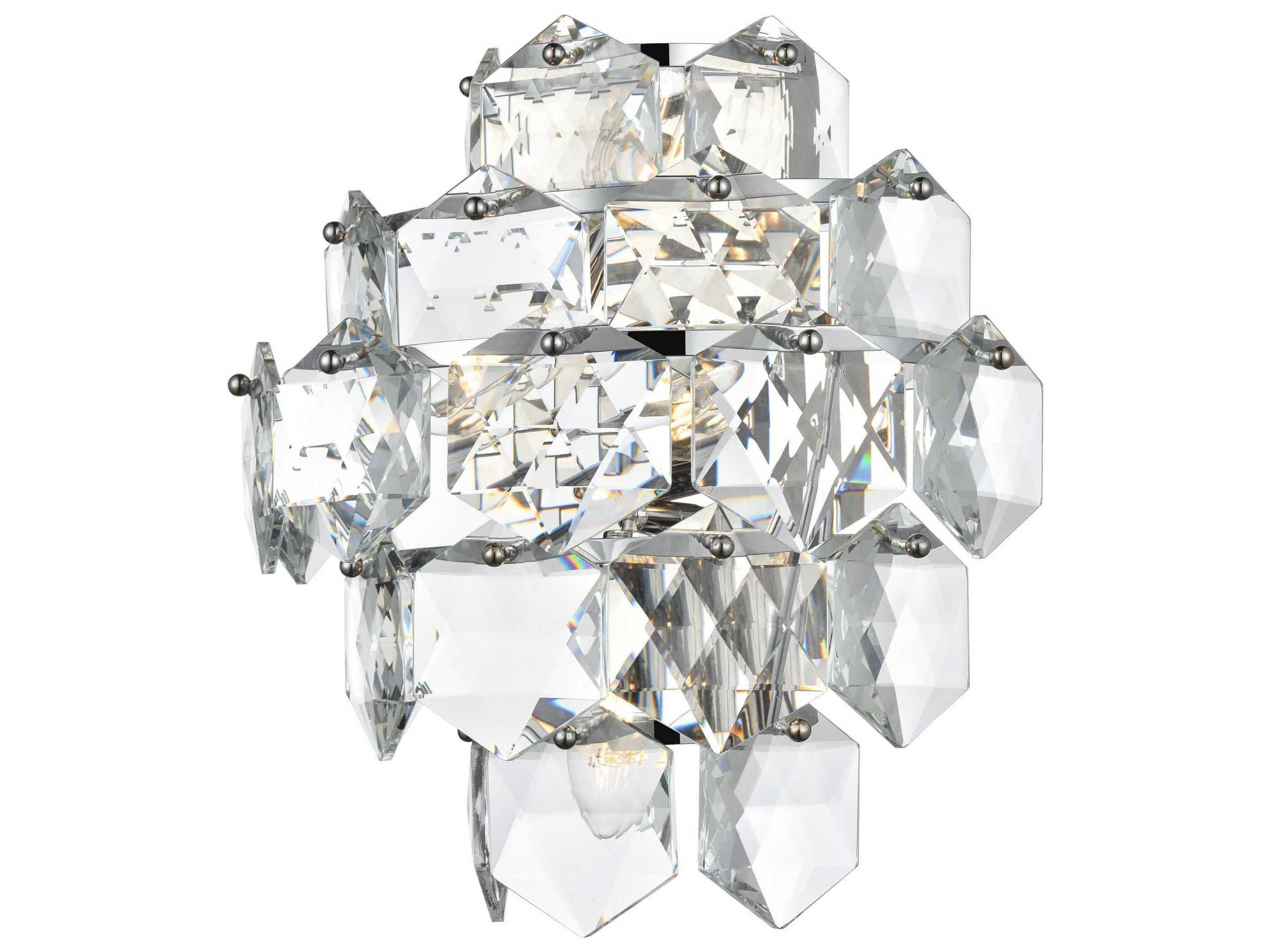 Elegant Lighting Adaline 4-Light Chrome Gray Wall Sconce