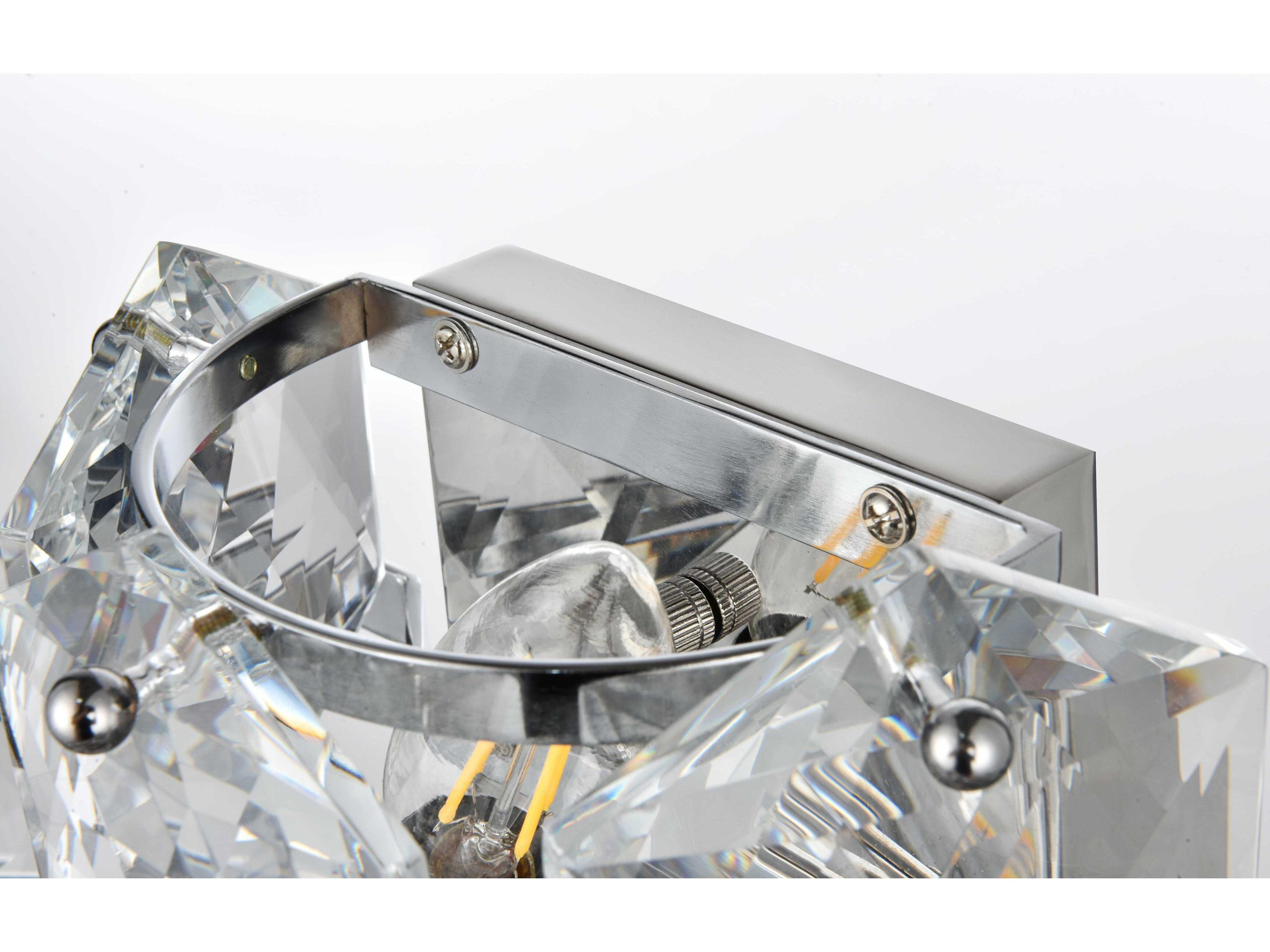 Elegant Lighting Adaline 4-Light Chrome Gray Wall Sconce