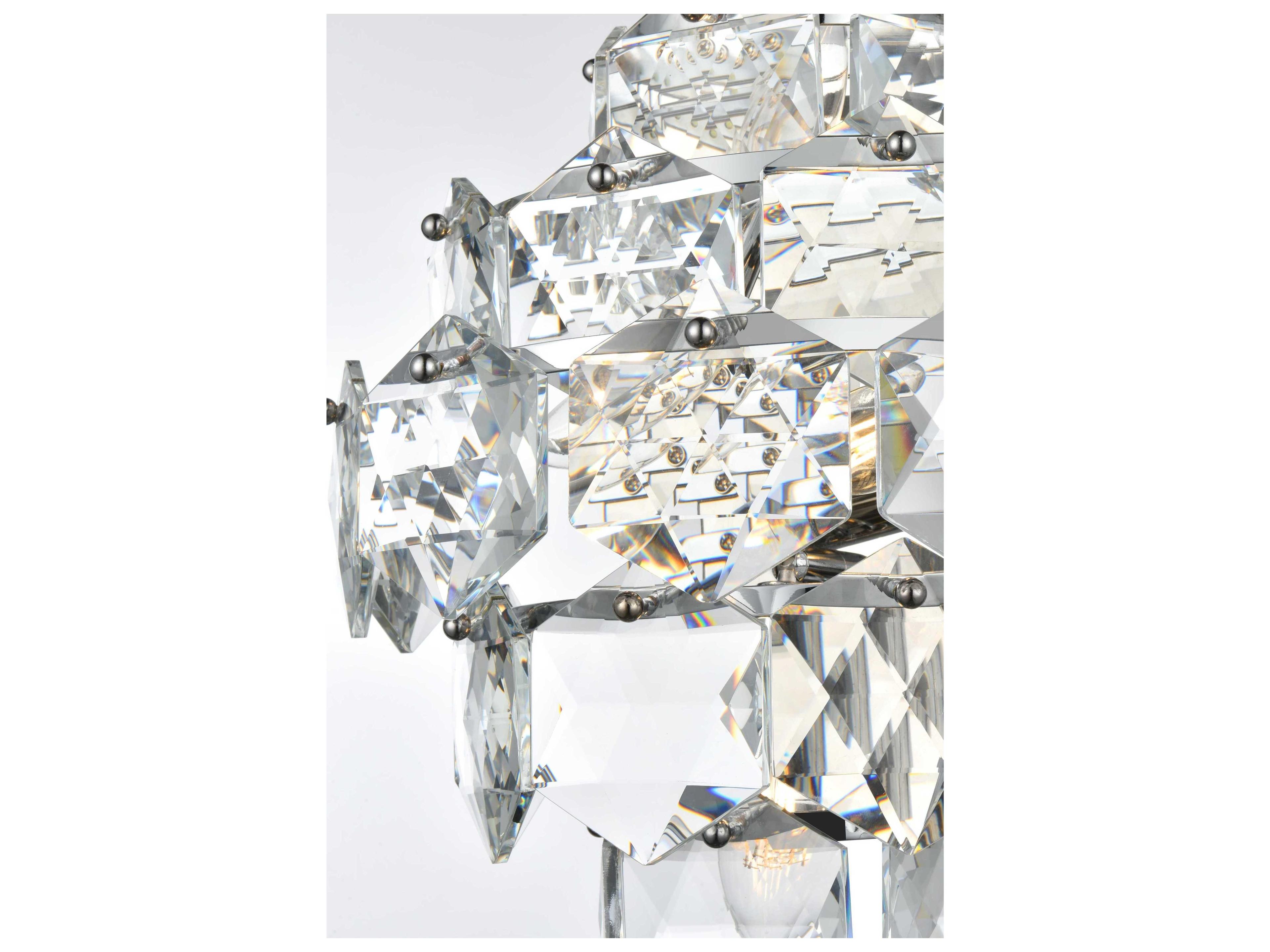 Elegant Lighting Adaline 4-Light Chrome Gray Wall Sconce