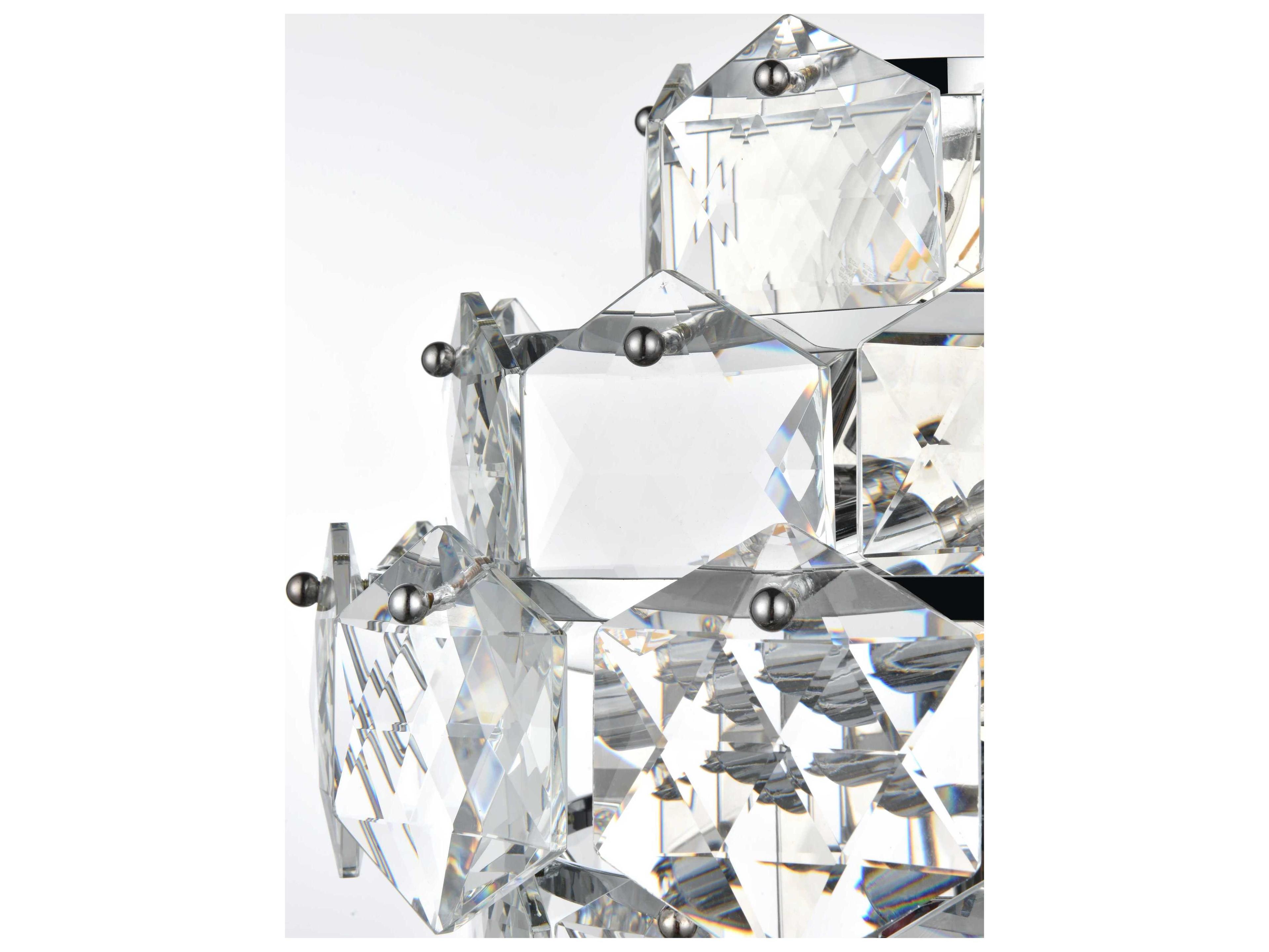 Elegant Lighting Adaline 4-Light Chrome Gray Wall Sconce