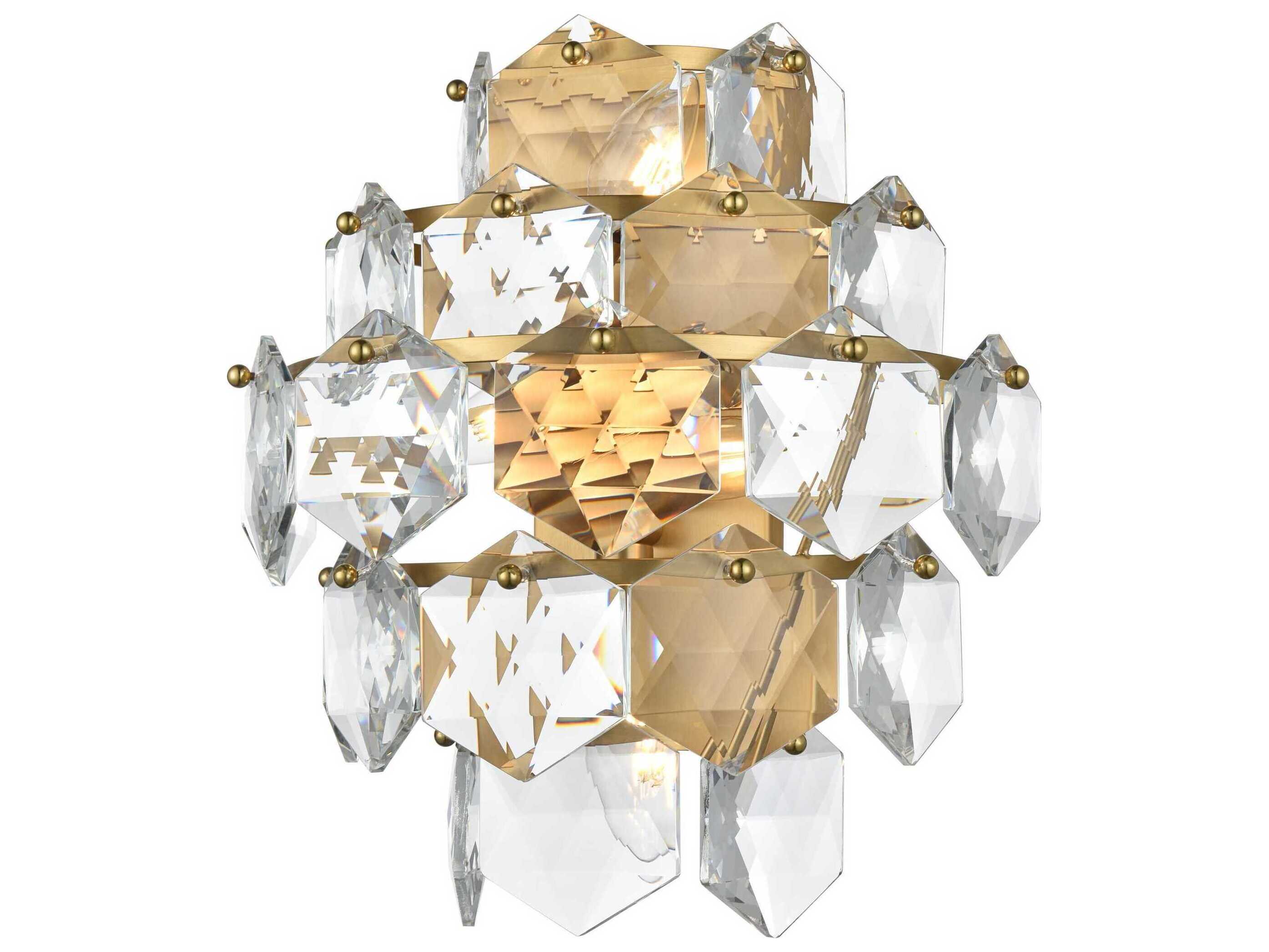 Elegant Lighting Adaline 4-Light Satin Gold Wall Sconce