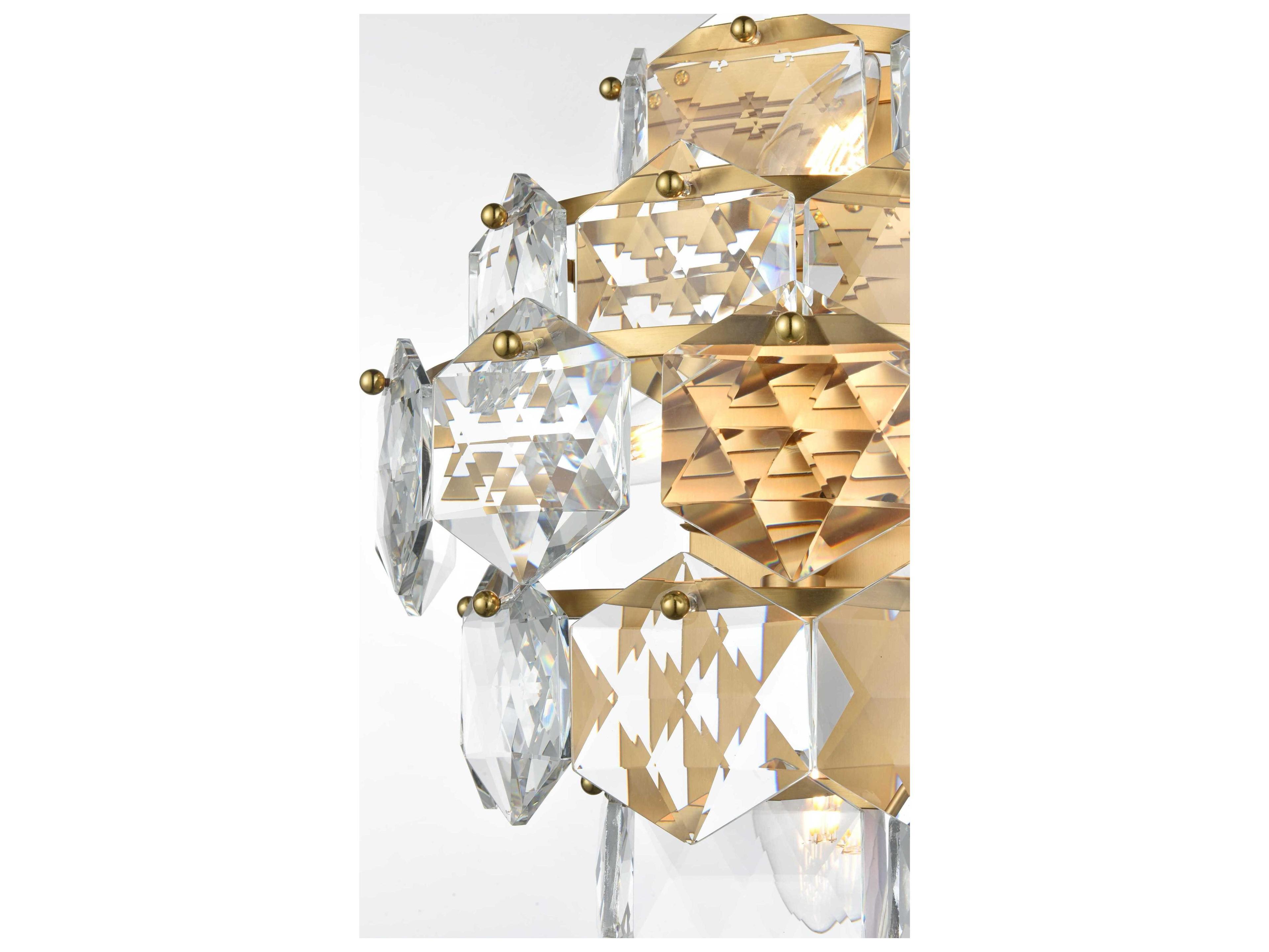 Elegant Lighting Adaline 4-Light Satin Gold Wall Sconce