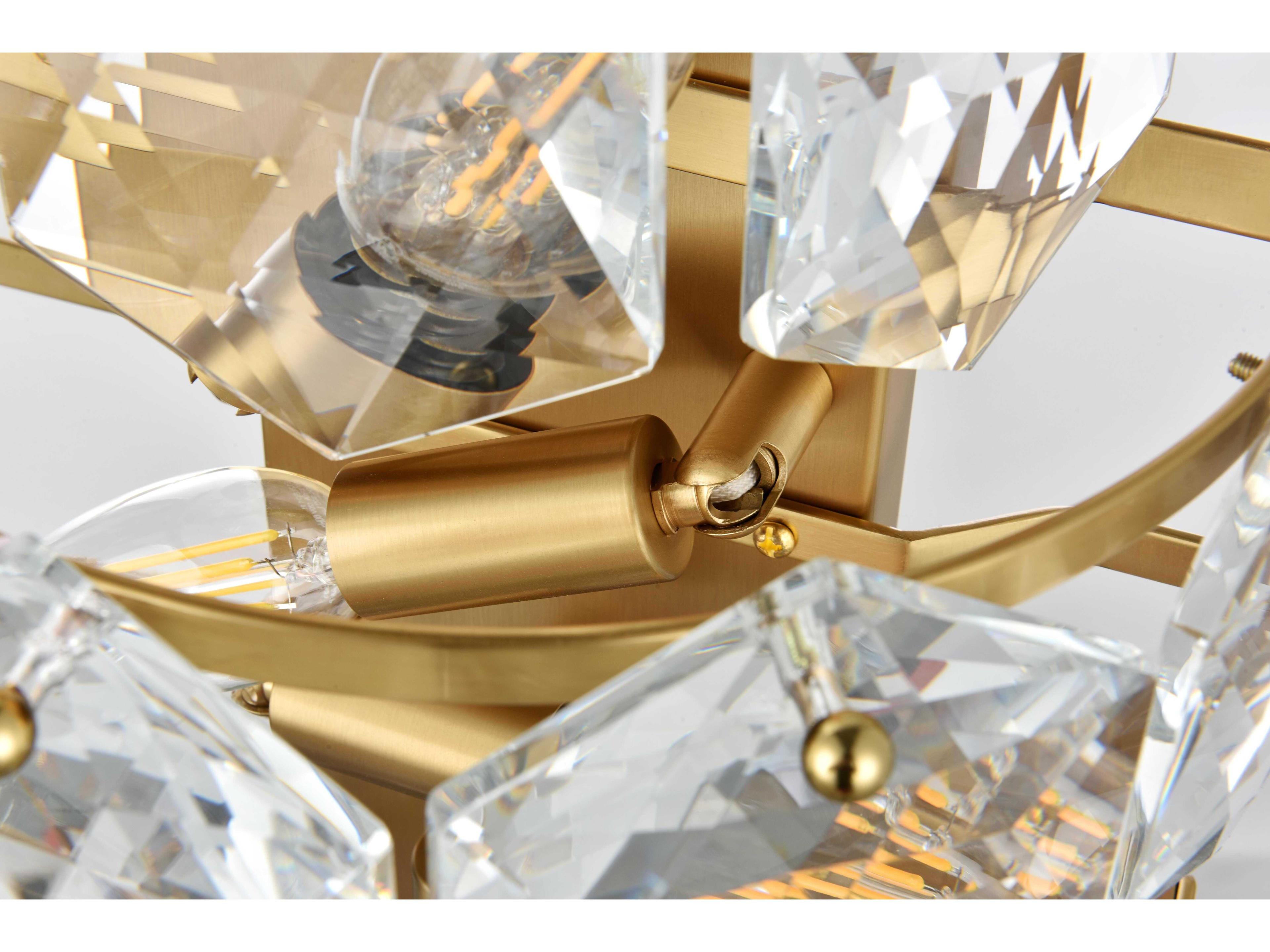 Elegant Lighting Adaline 4-Light Satin Gold Wall Sconce