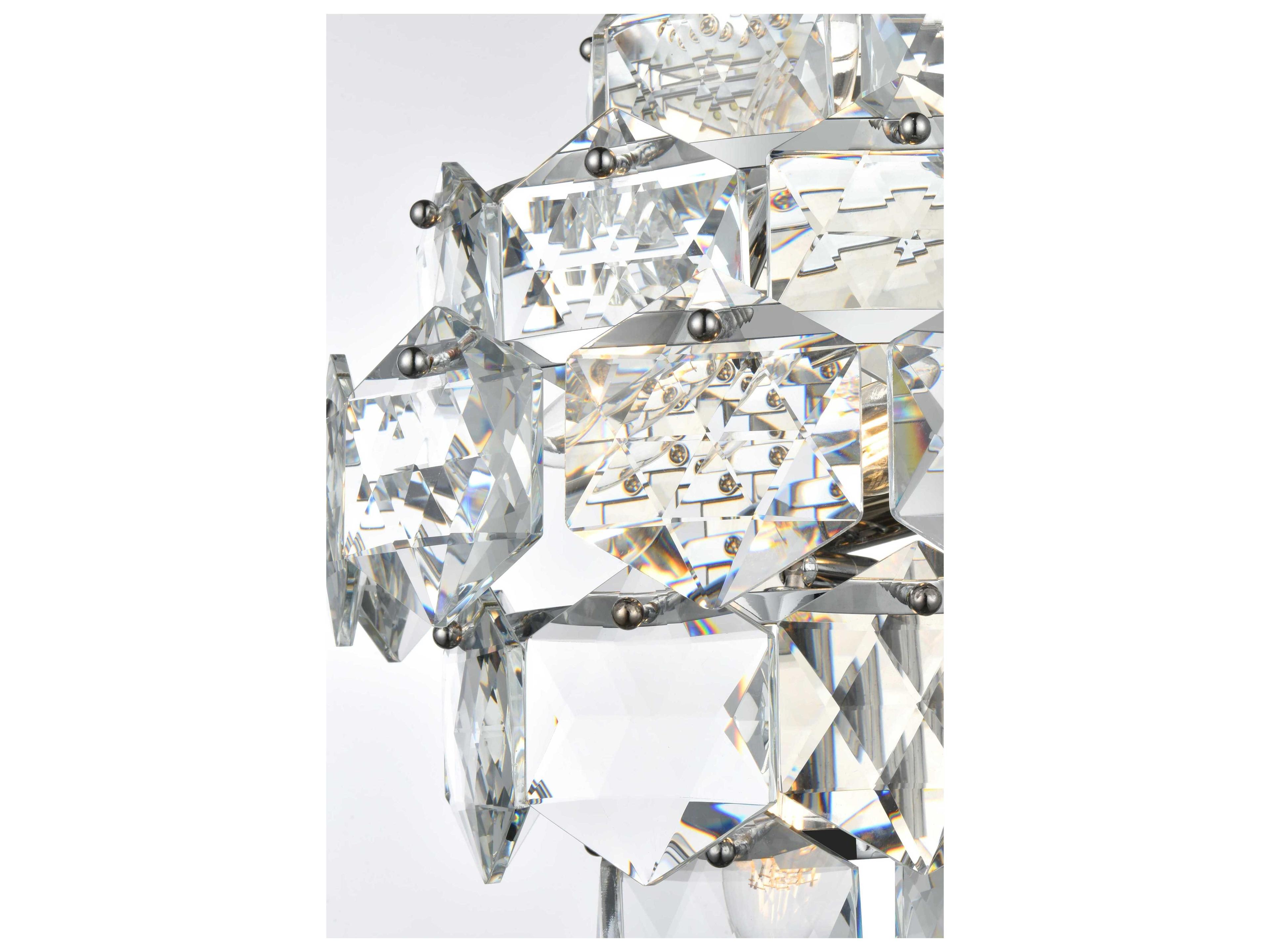 Elegant Lighting Adaline 4-Light Chrome Wall Sconce