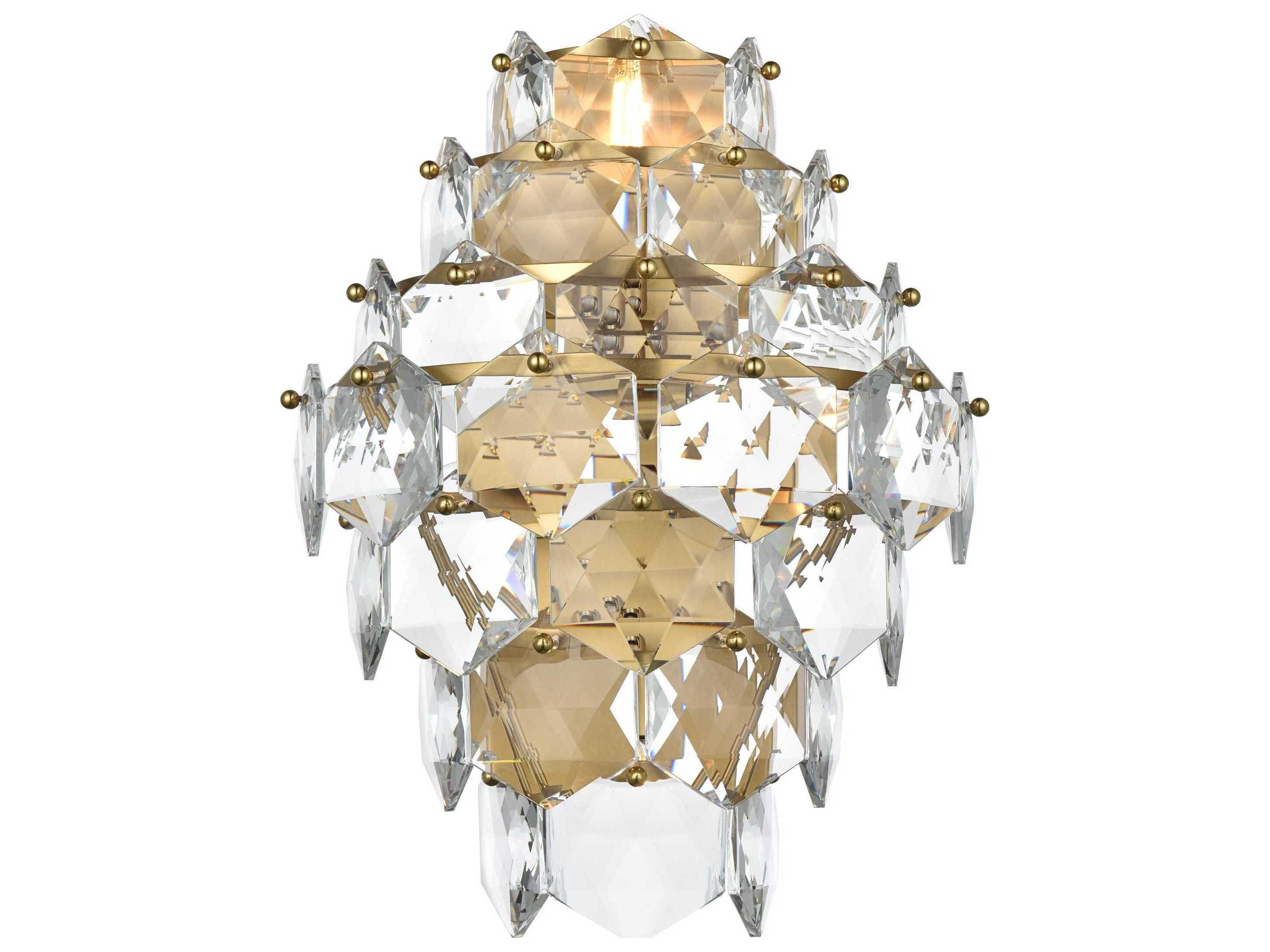 Elegant Lighting Adaline 4-Light Satin Gold Wall Sconce