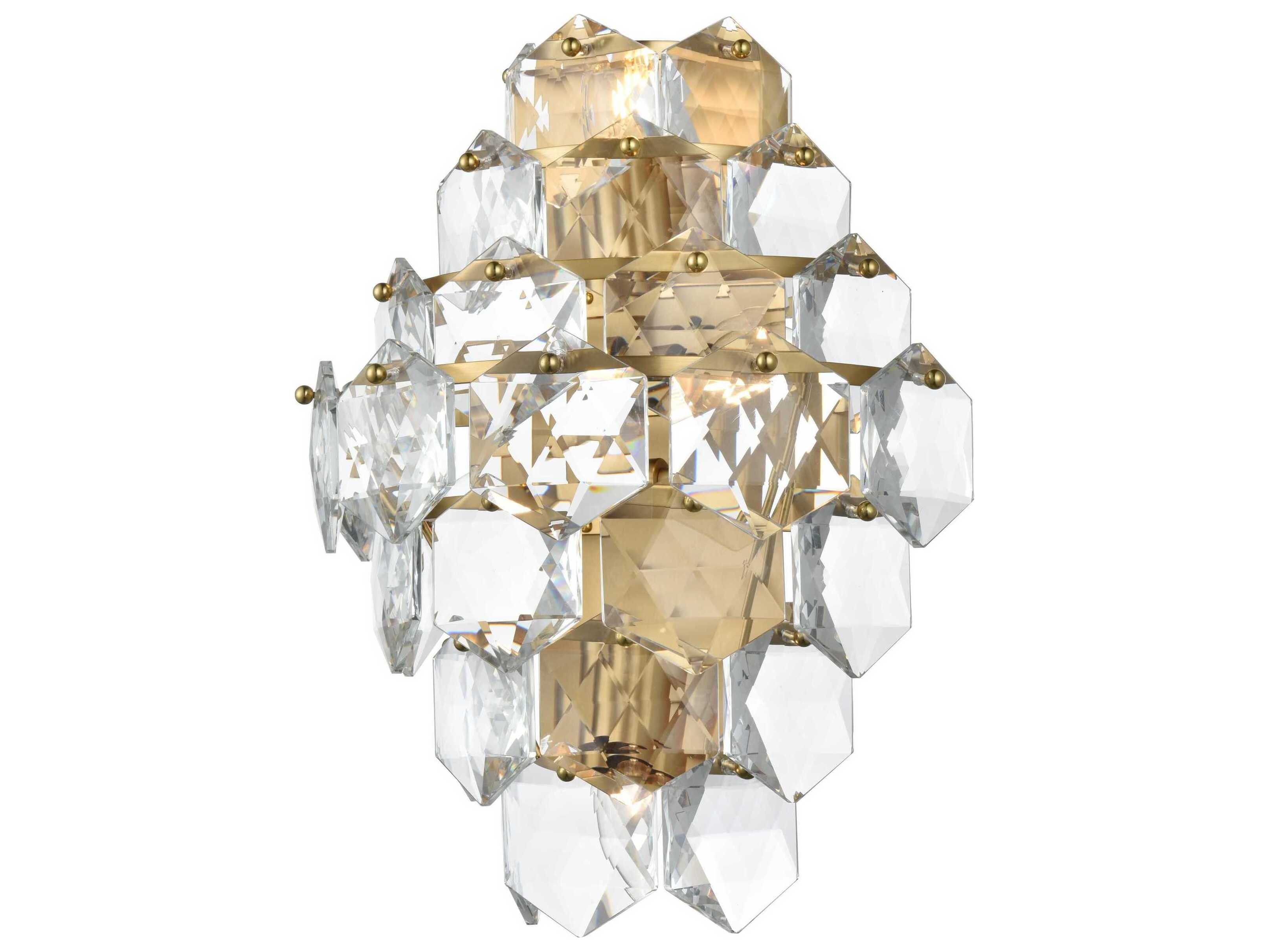 Elegant Lighting Adaline 4-Light Satin Gold Wall Sconce