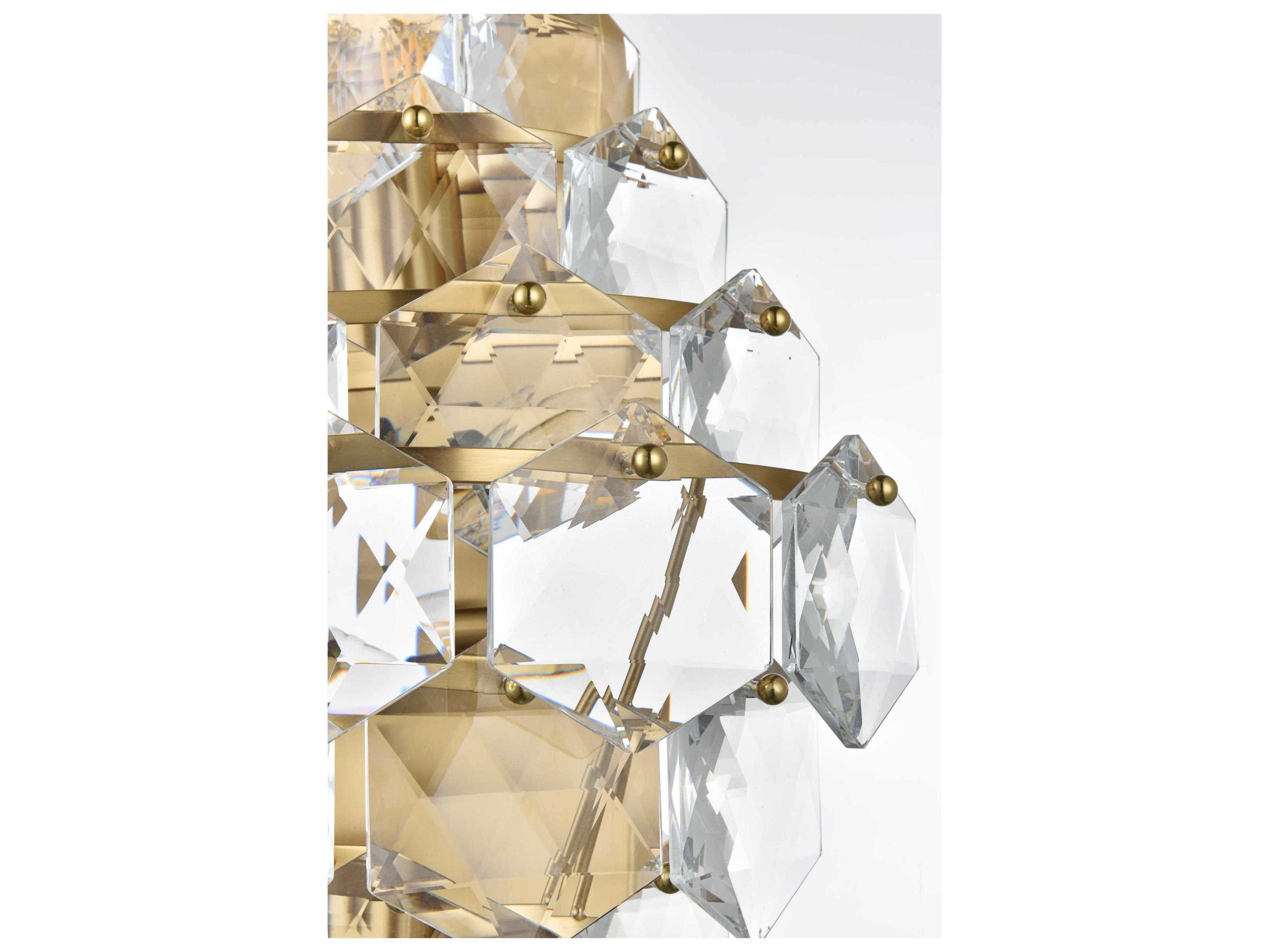 Elegant Lighting Adaline 4-Light Satin Gold Wall Sconce